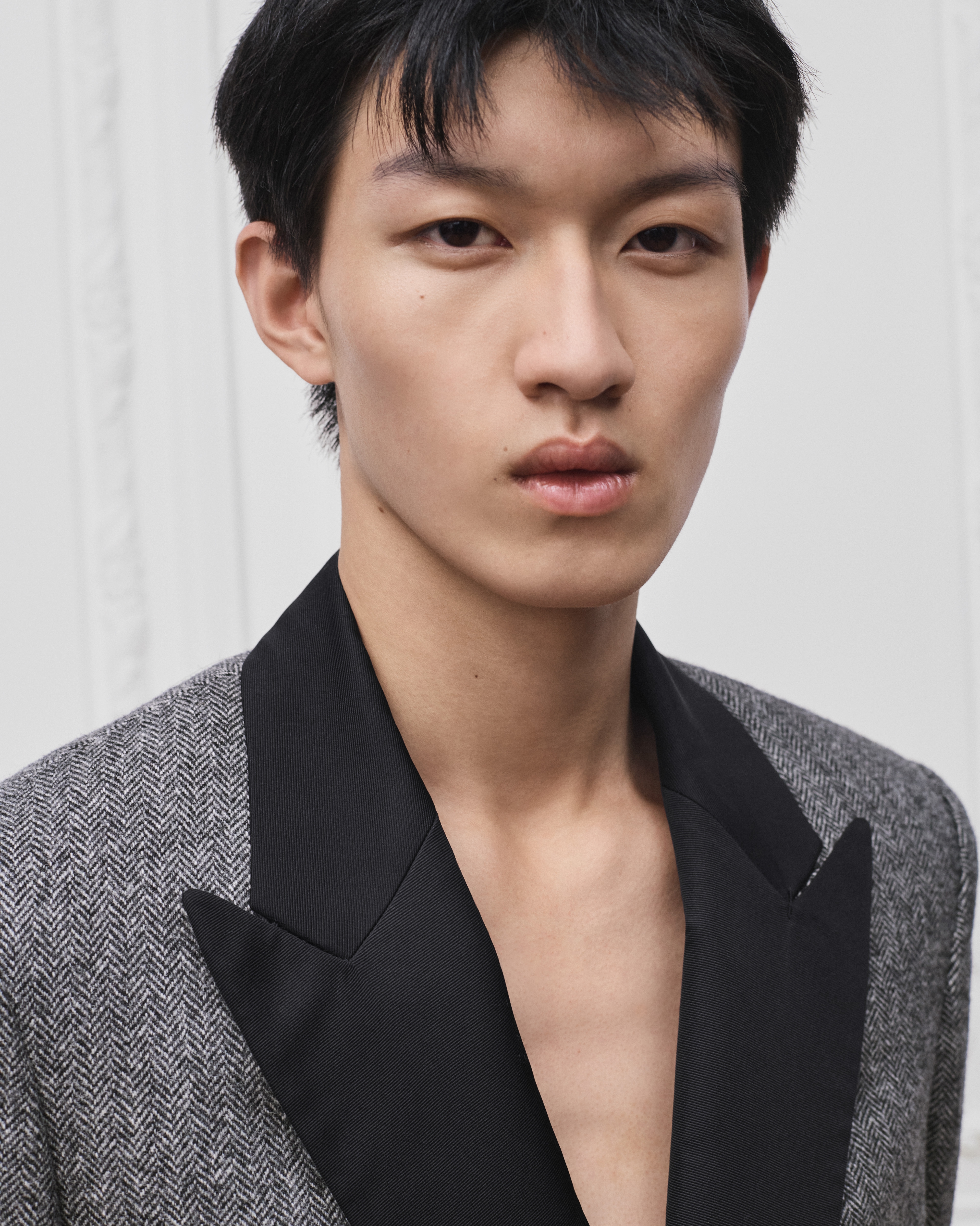 Veste Bar Drap de laine vierge grise E04