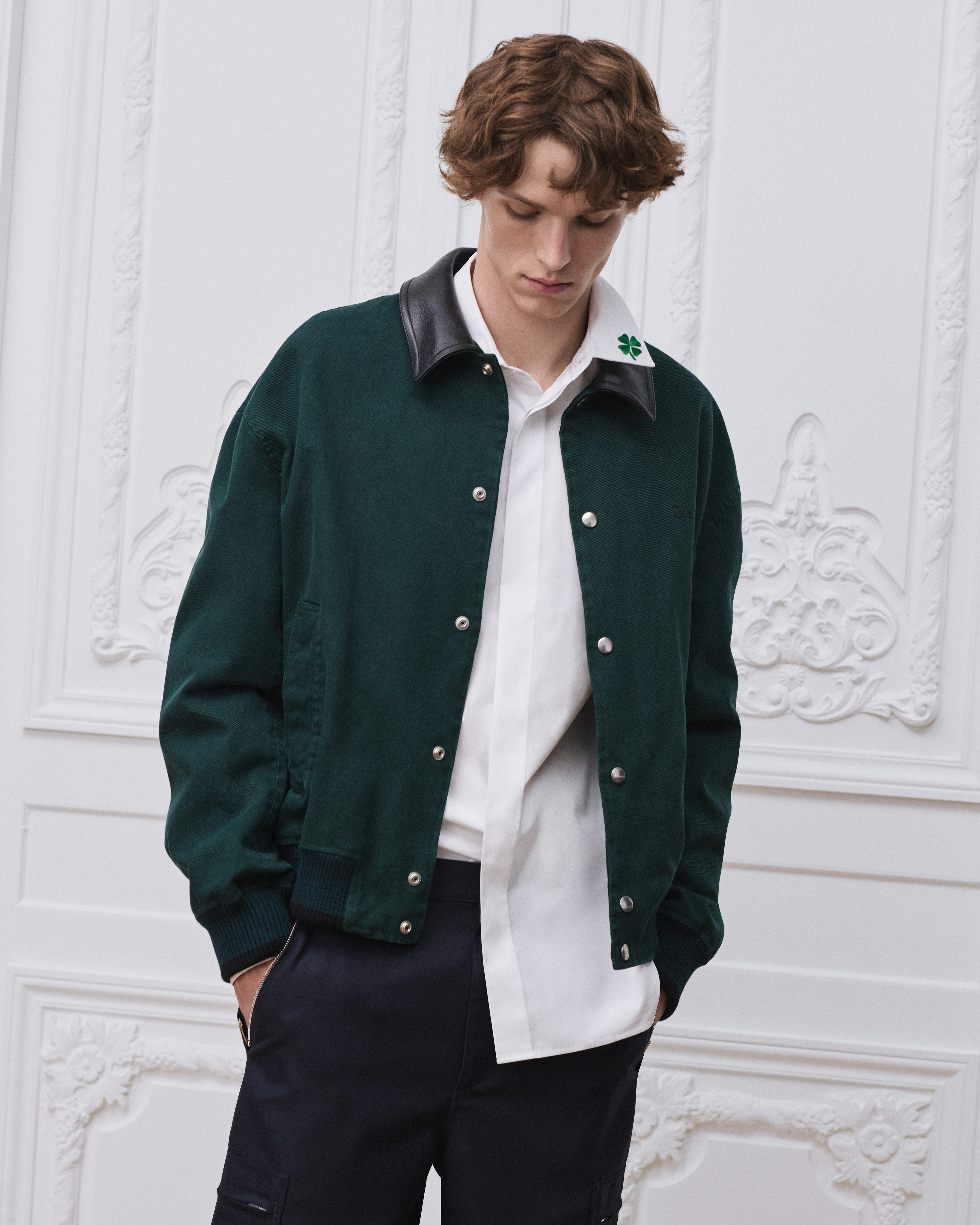 Dior Ingrid Blouson Baumwolltwill in Grün E01