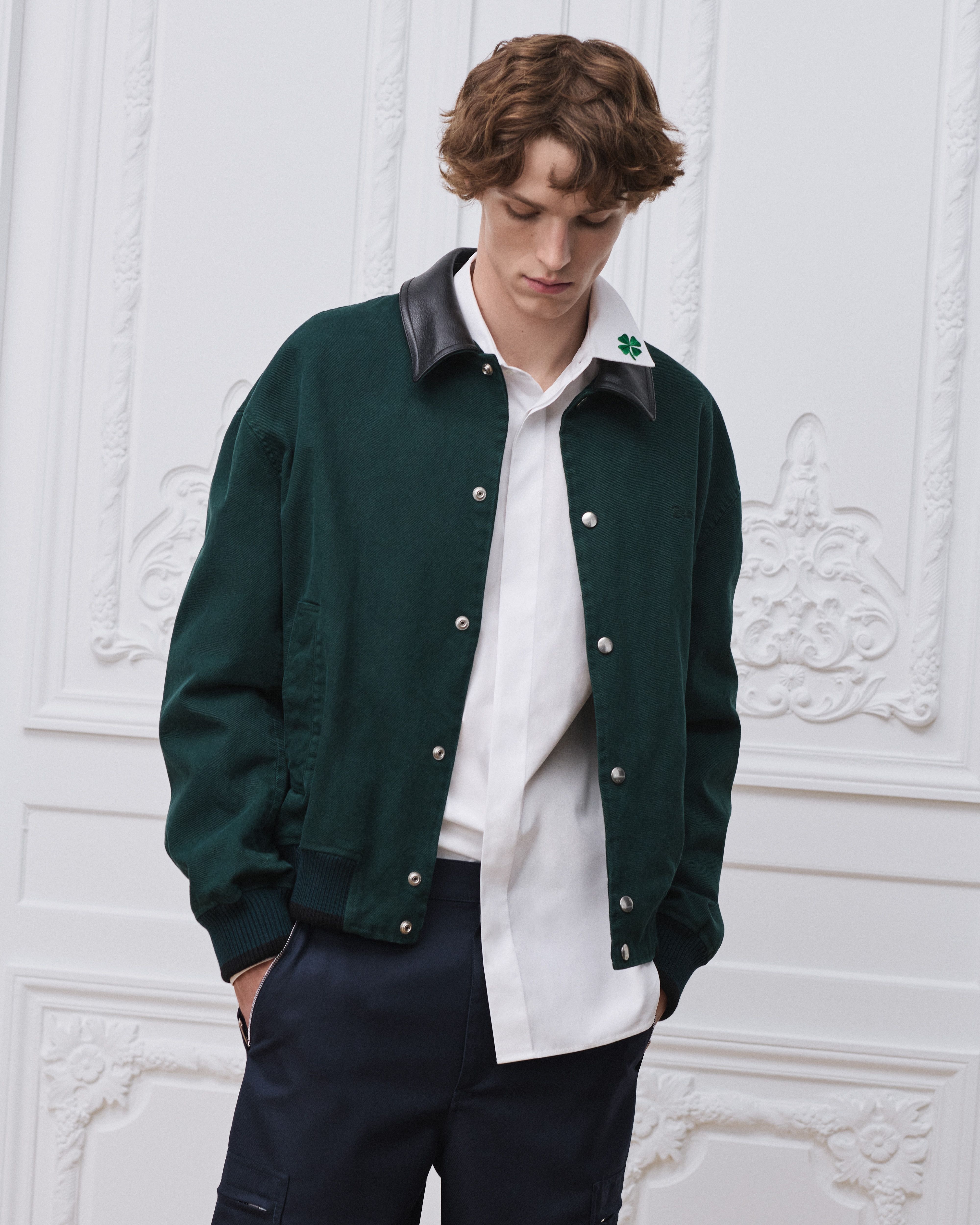 Giubbino Dior Ingrid Twill di cotone verde E01