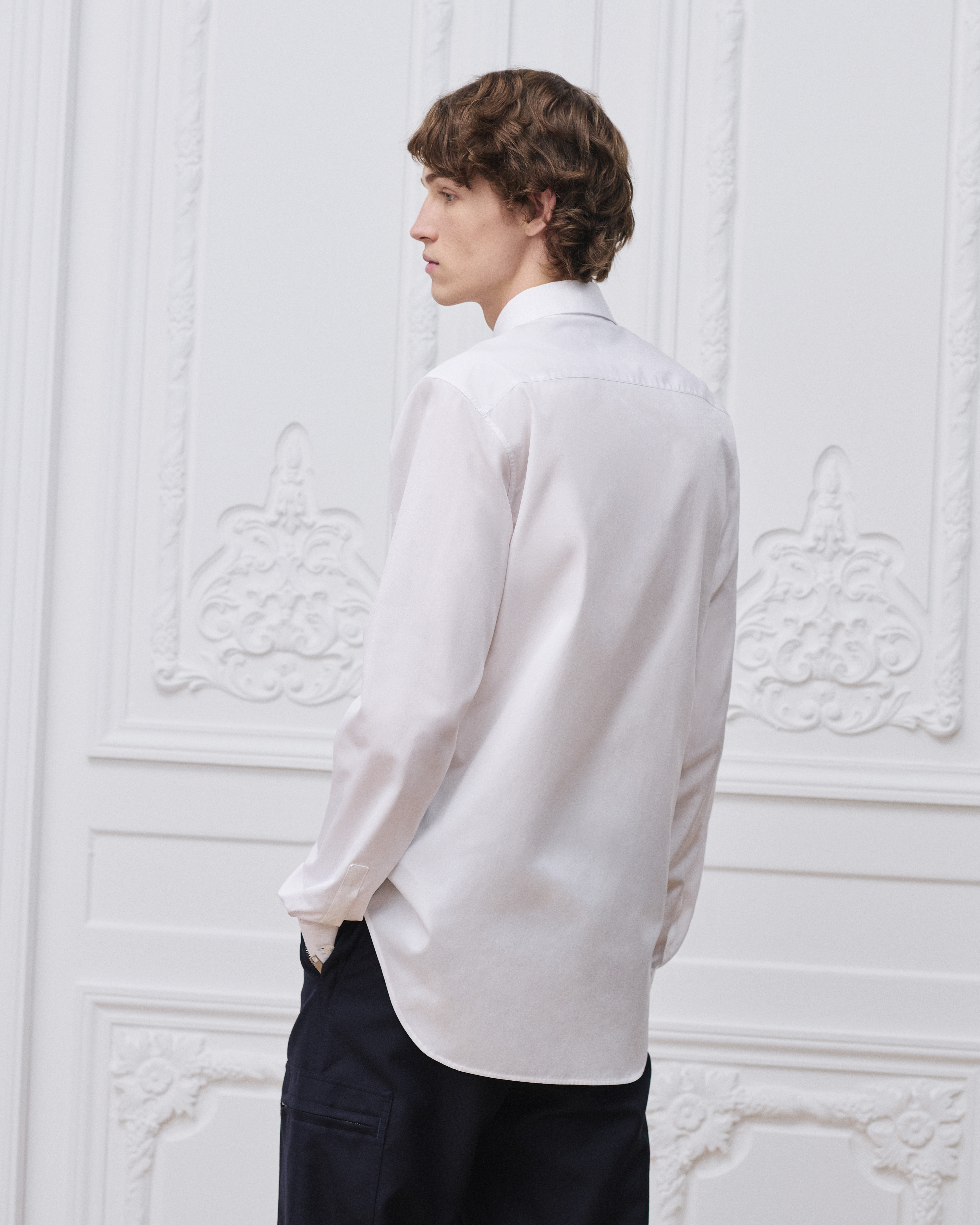 Chemise à broderie Dior Clover Popeline de coton blanc E09