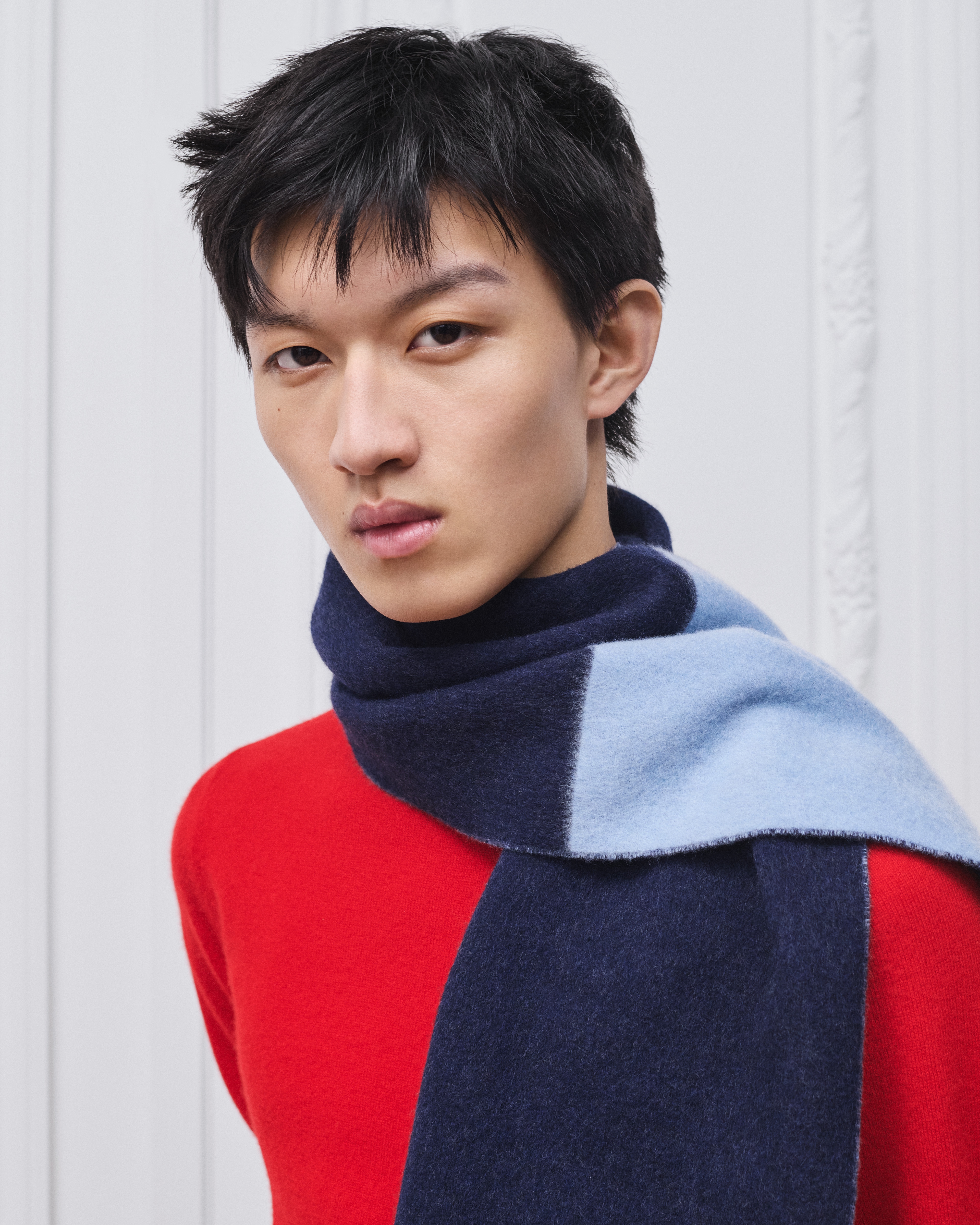 look_image_alt_prefix Sciarpa double face Dior Lana e cachemire blu navy e blu E32