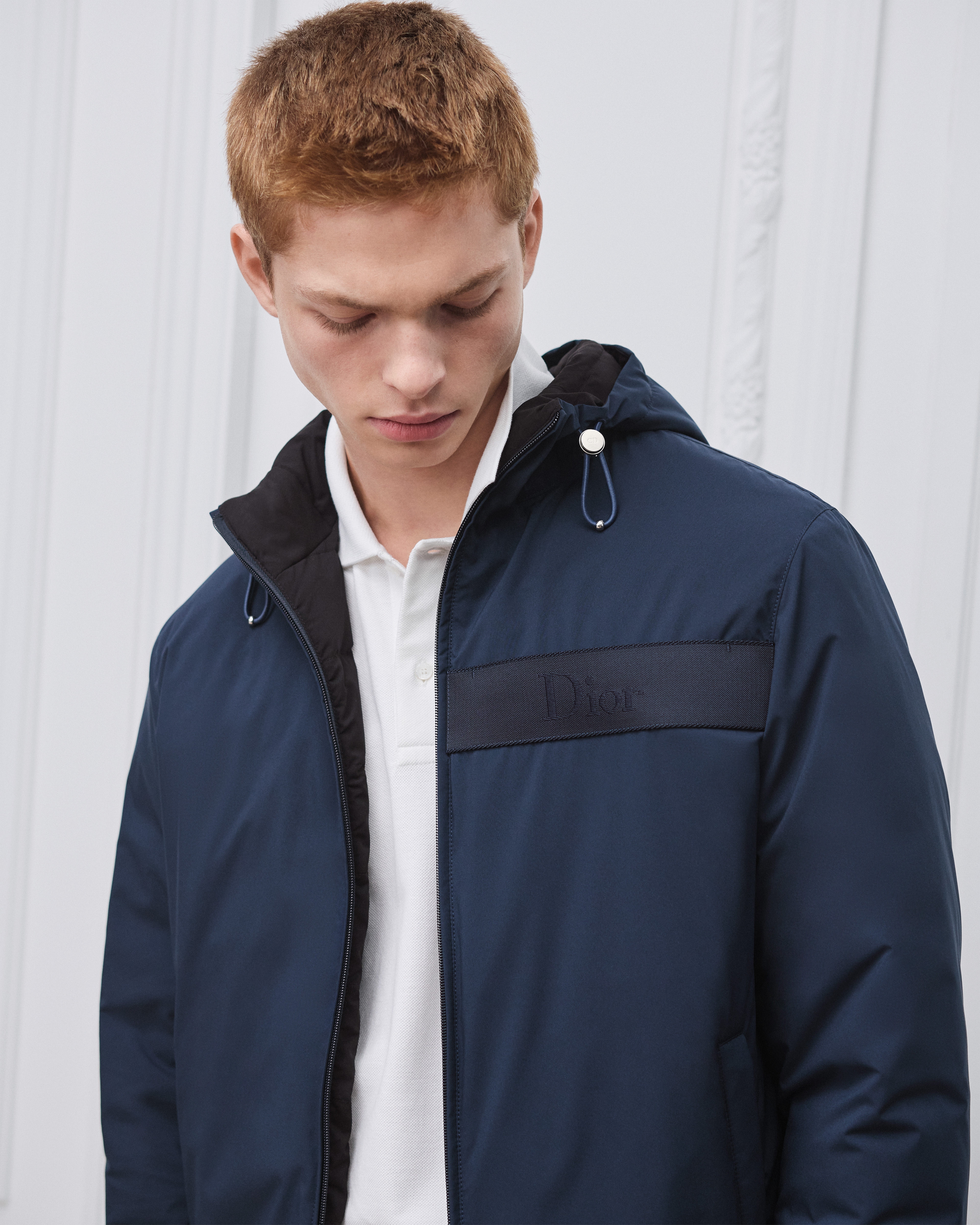 Kapuzenjacke Funktionsstoff in Blau E01