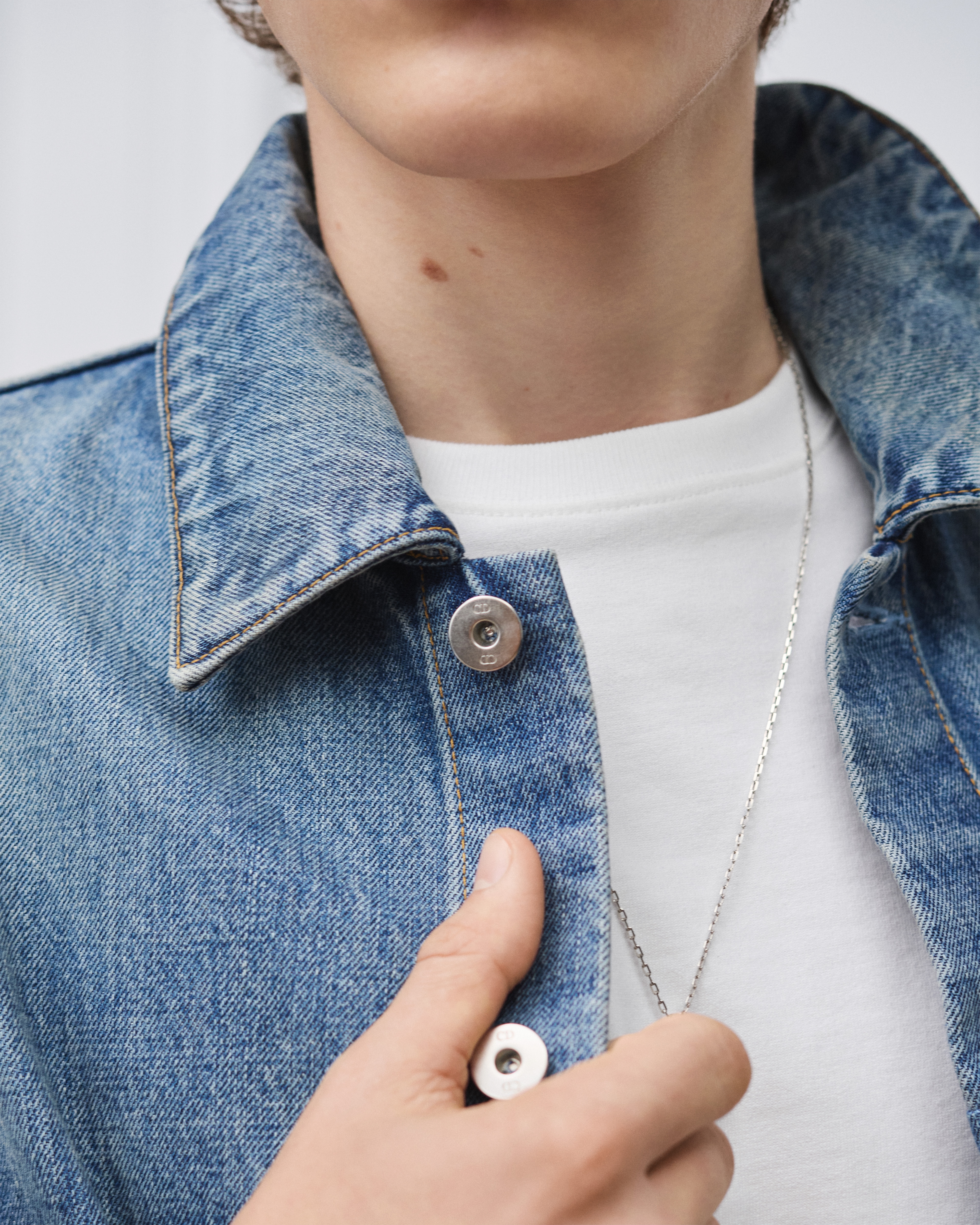 look_image_alt_prefix Hemdjacke mit Patchwork-Effekt Baumwolltwill in Blau E05