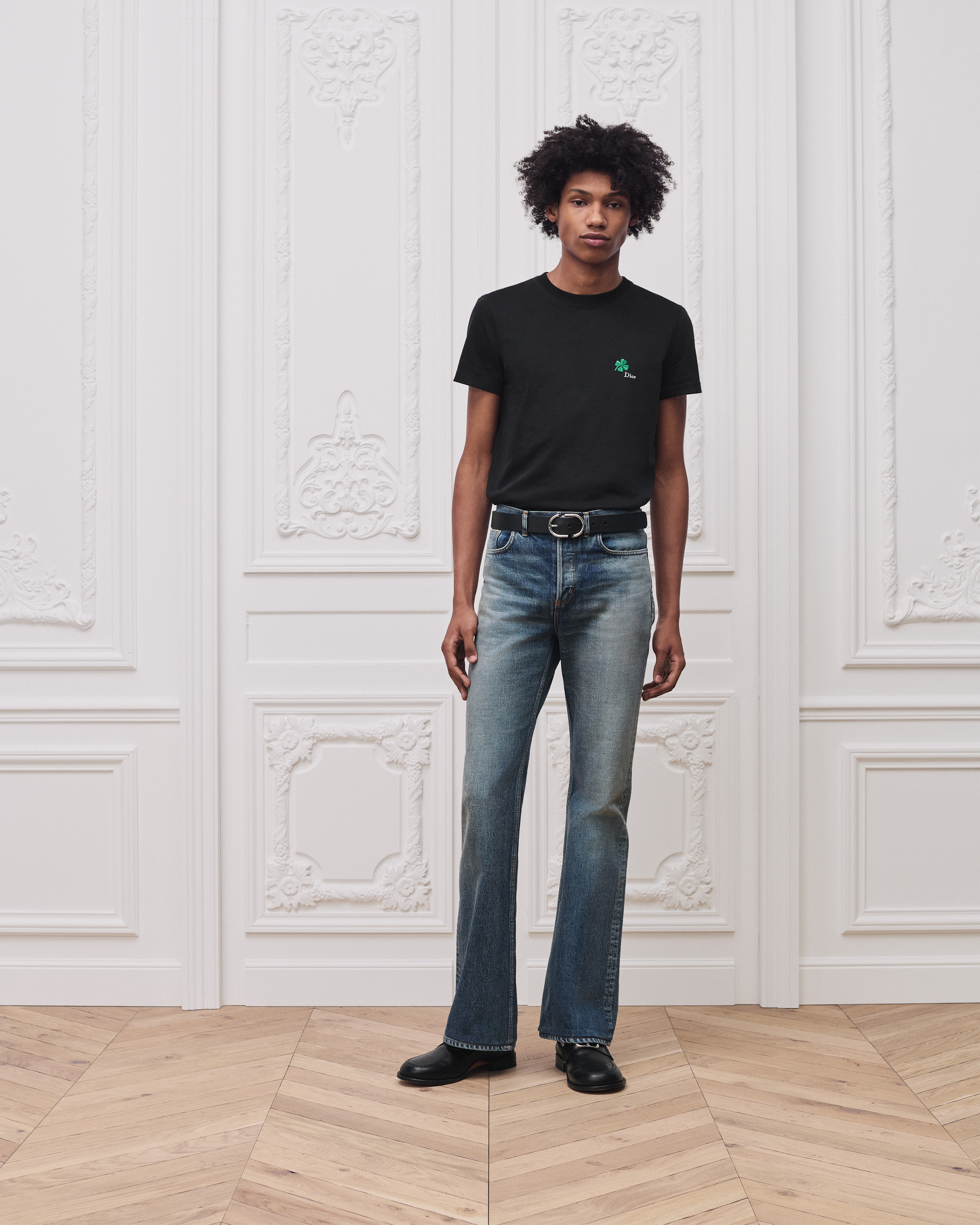 Jean bootcut Sergé de coton bleu E08