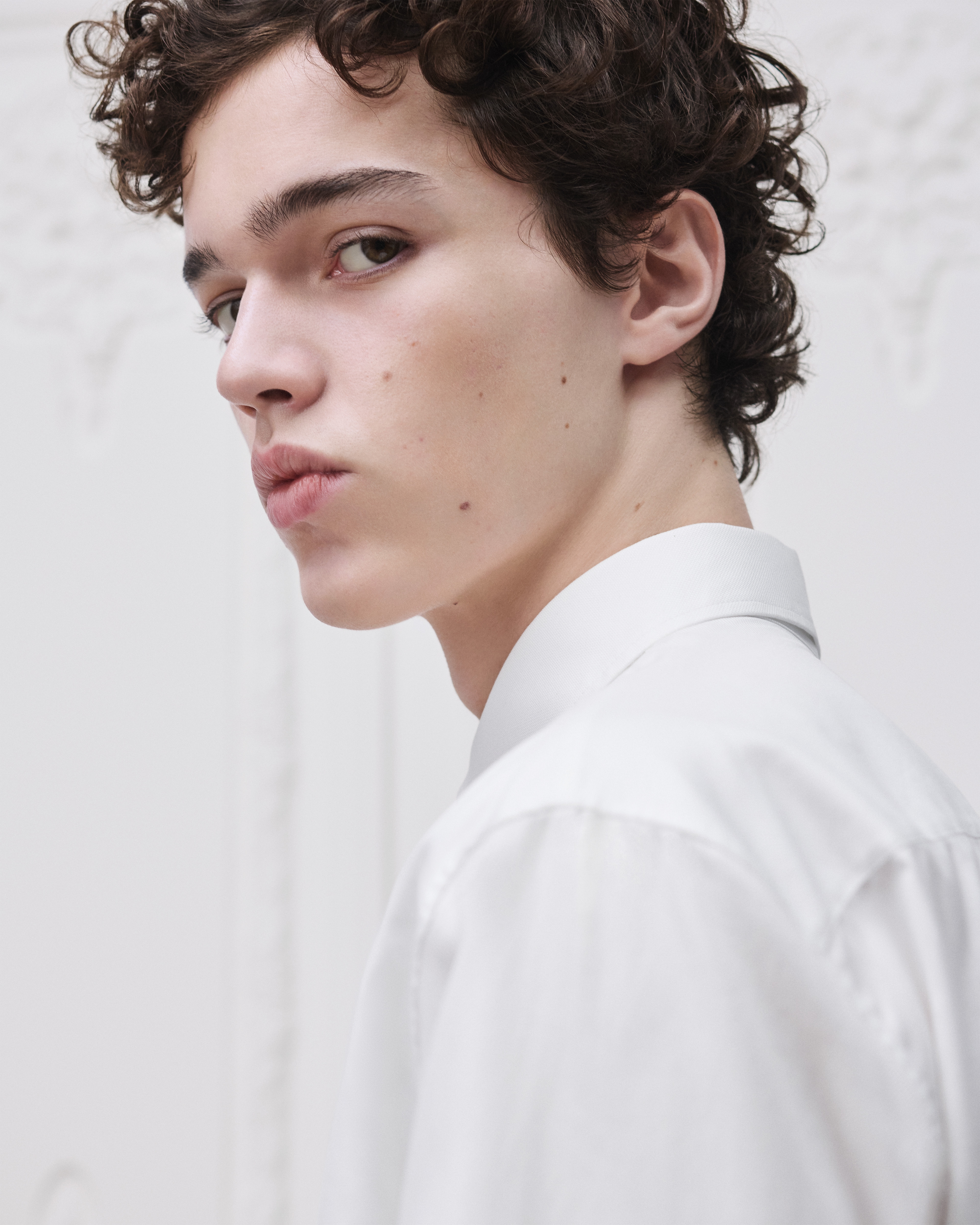 Chemise à broderie Book Cover Toile de coton blanc E09