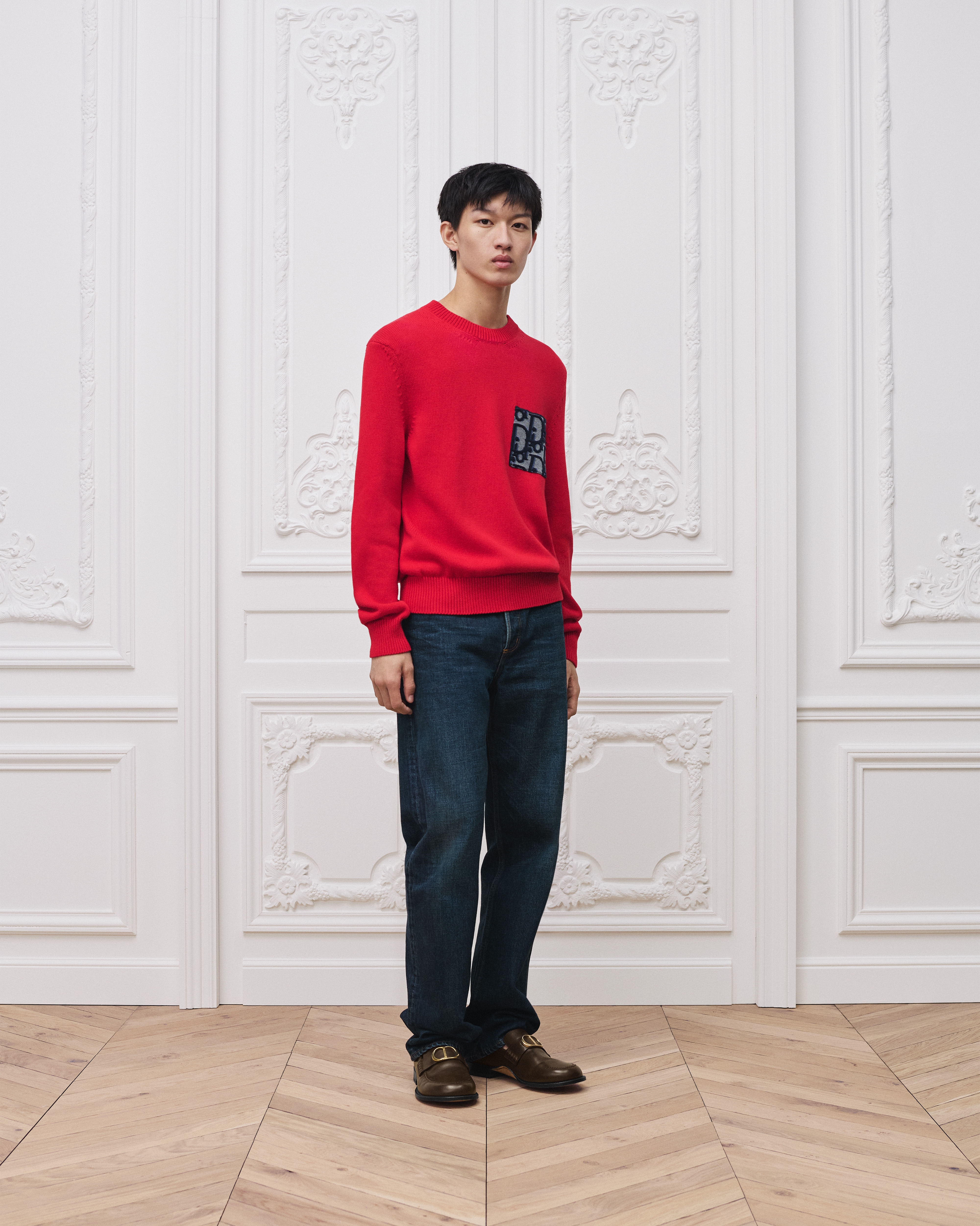 Dior Oblique Sweater Red Cotton Jersey E08