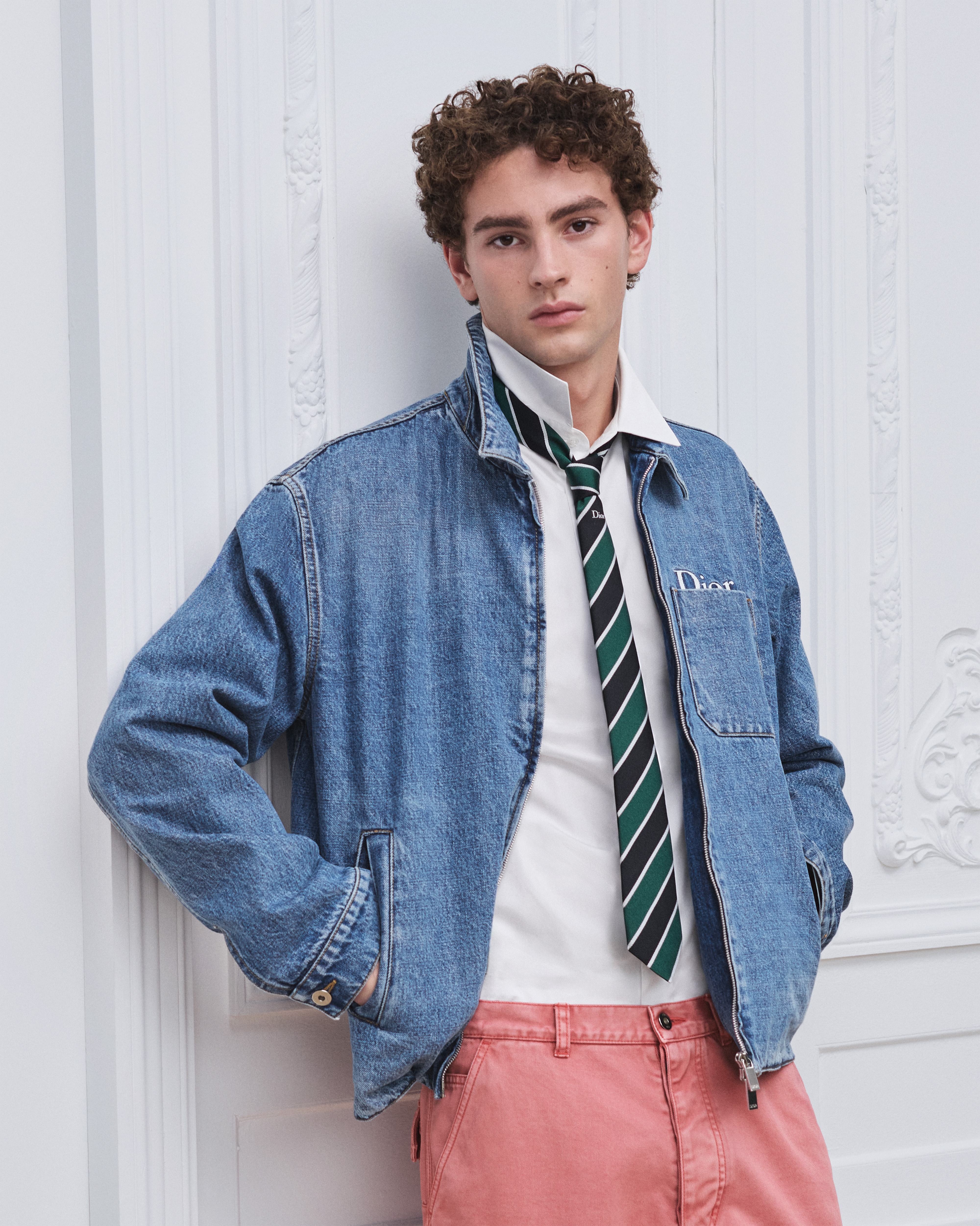 look_image_alt_prefix 拉鍊外套 藍色棉質斜紋布 E01