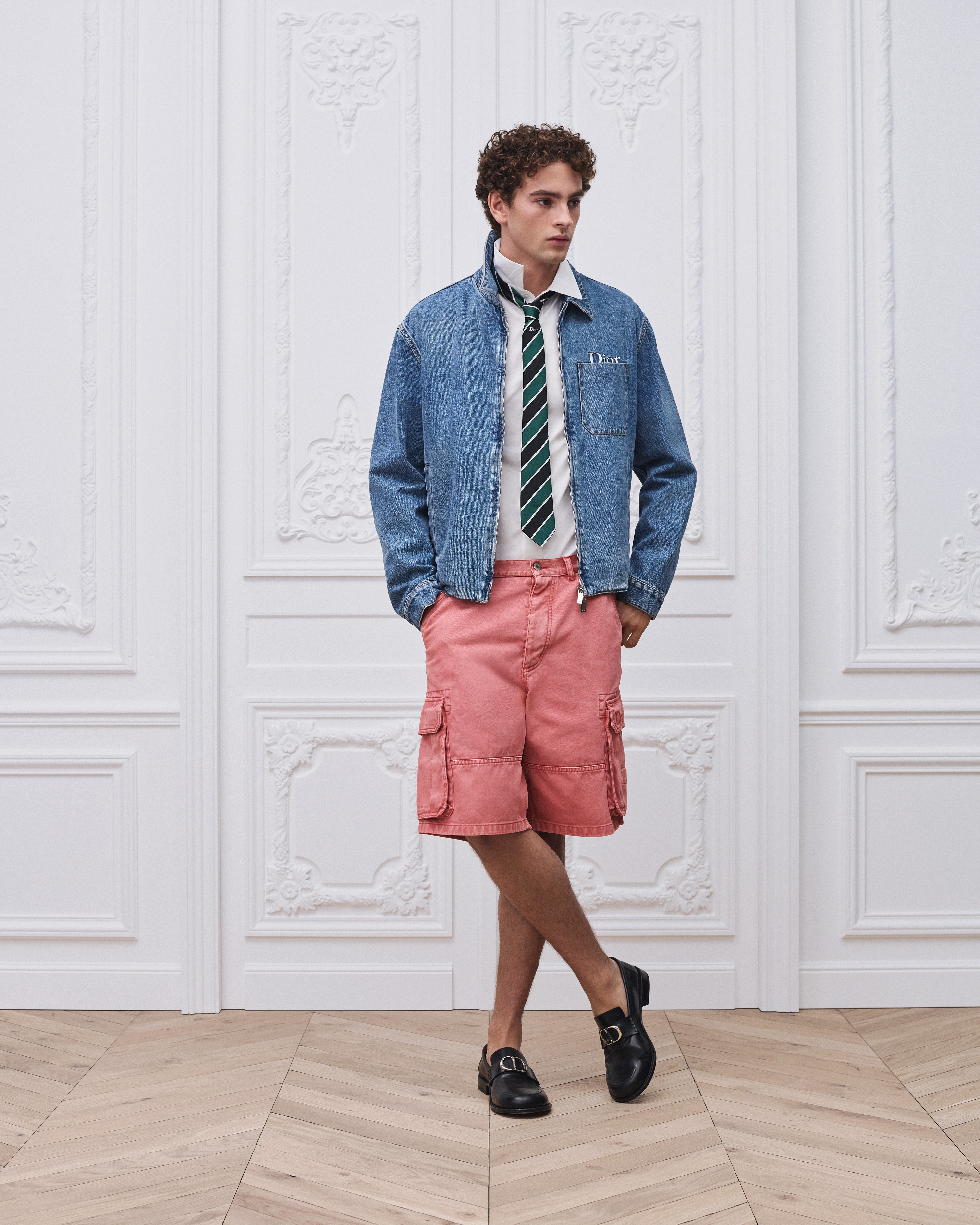 look_image_alt_prefix 拉鍊外套 藍色棉質斜紋布 E02