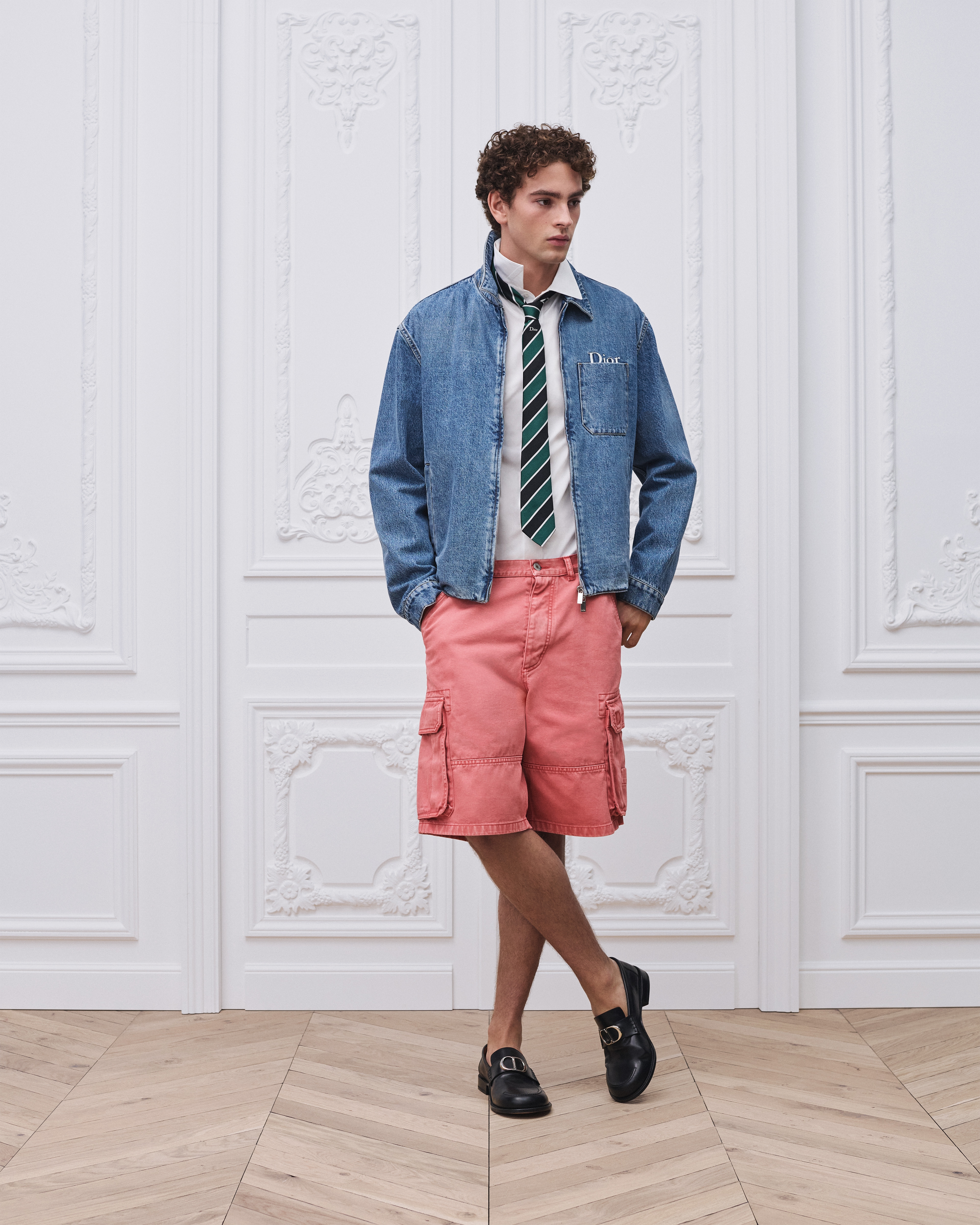 Zipped Jacket Blue Cotton Twill | DIOR