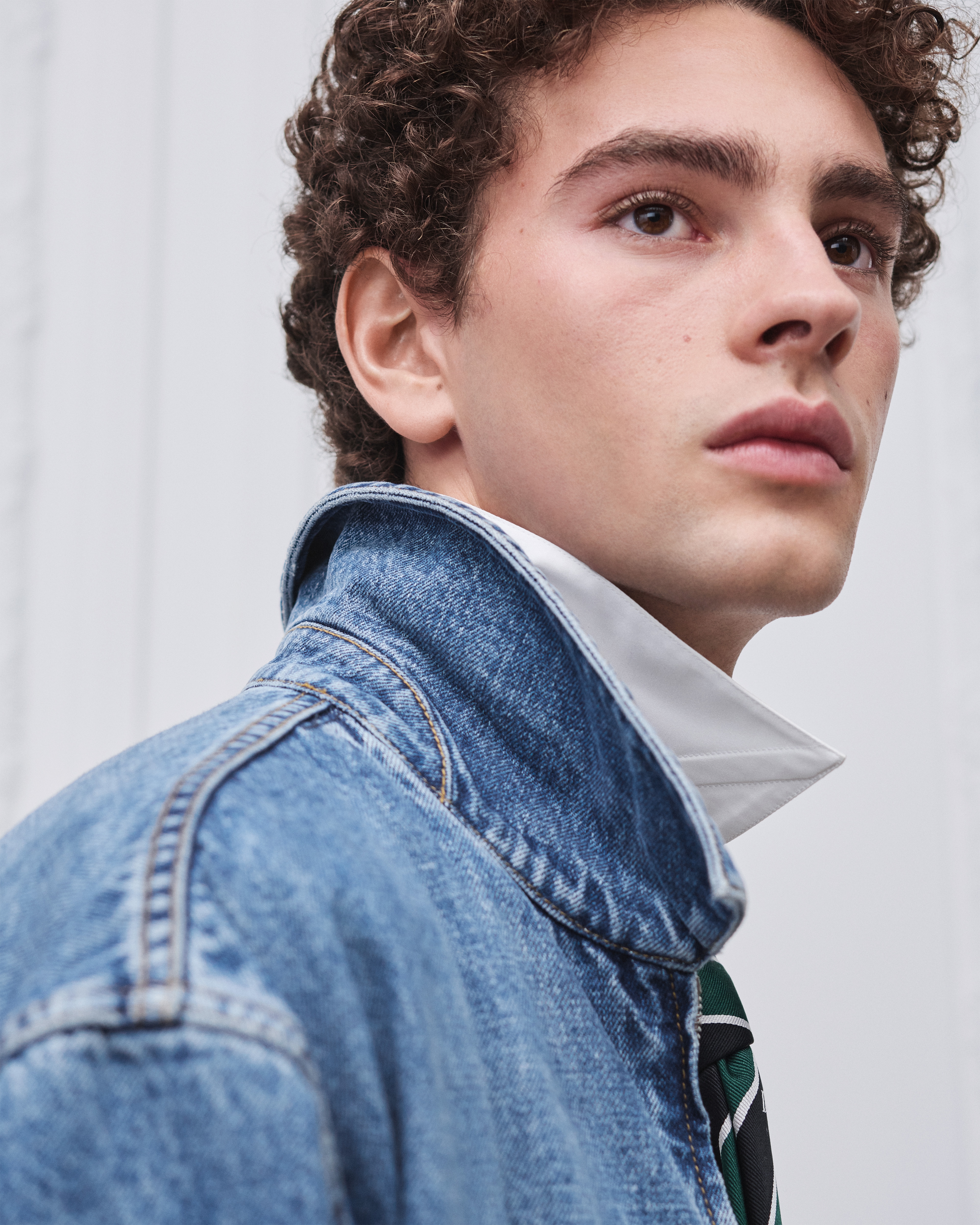 look_image_alt_prefix 拉鍊外套 藍色棉質斜紋布 E04