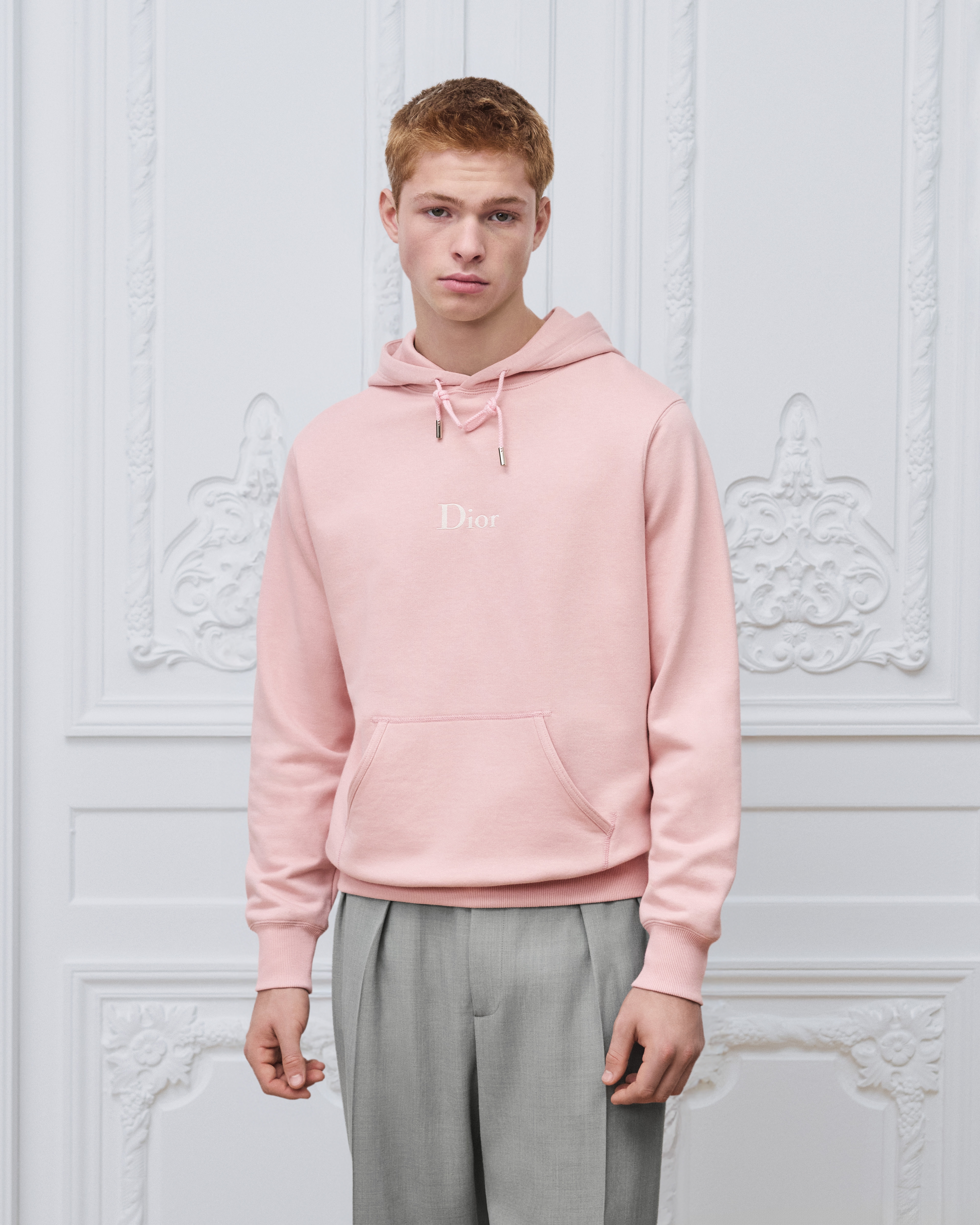 Kapuzenpullover mit Dior Stickerei, Relaxed Fit