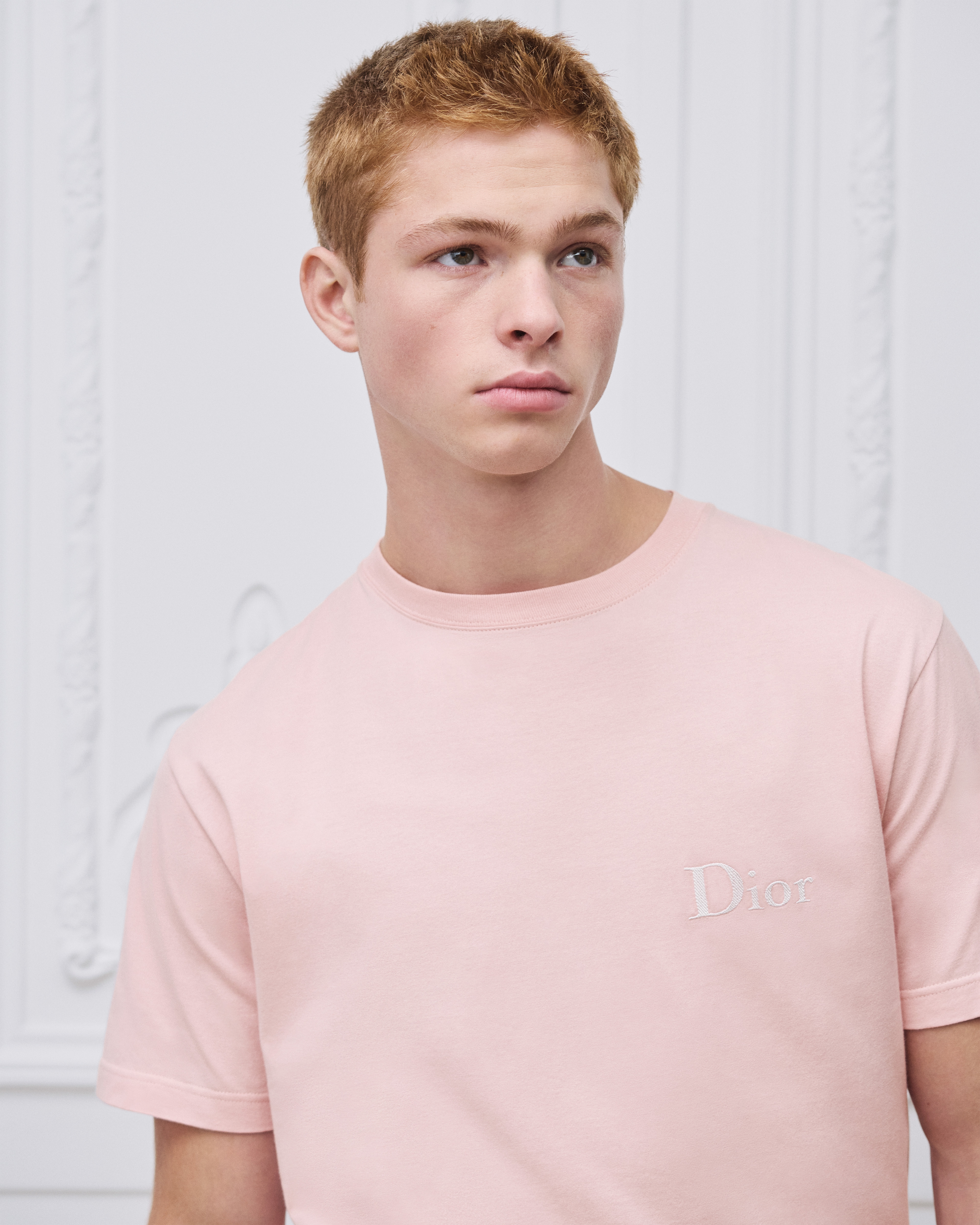 look_image_alt_prefix 寬鬆剪裁 Dior 刺繡 T 恤 粉紅色棉質針織布 E07