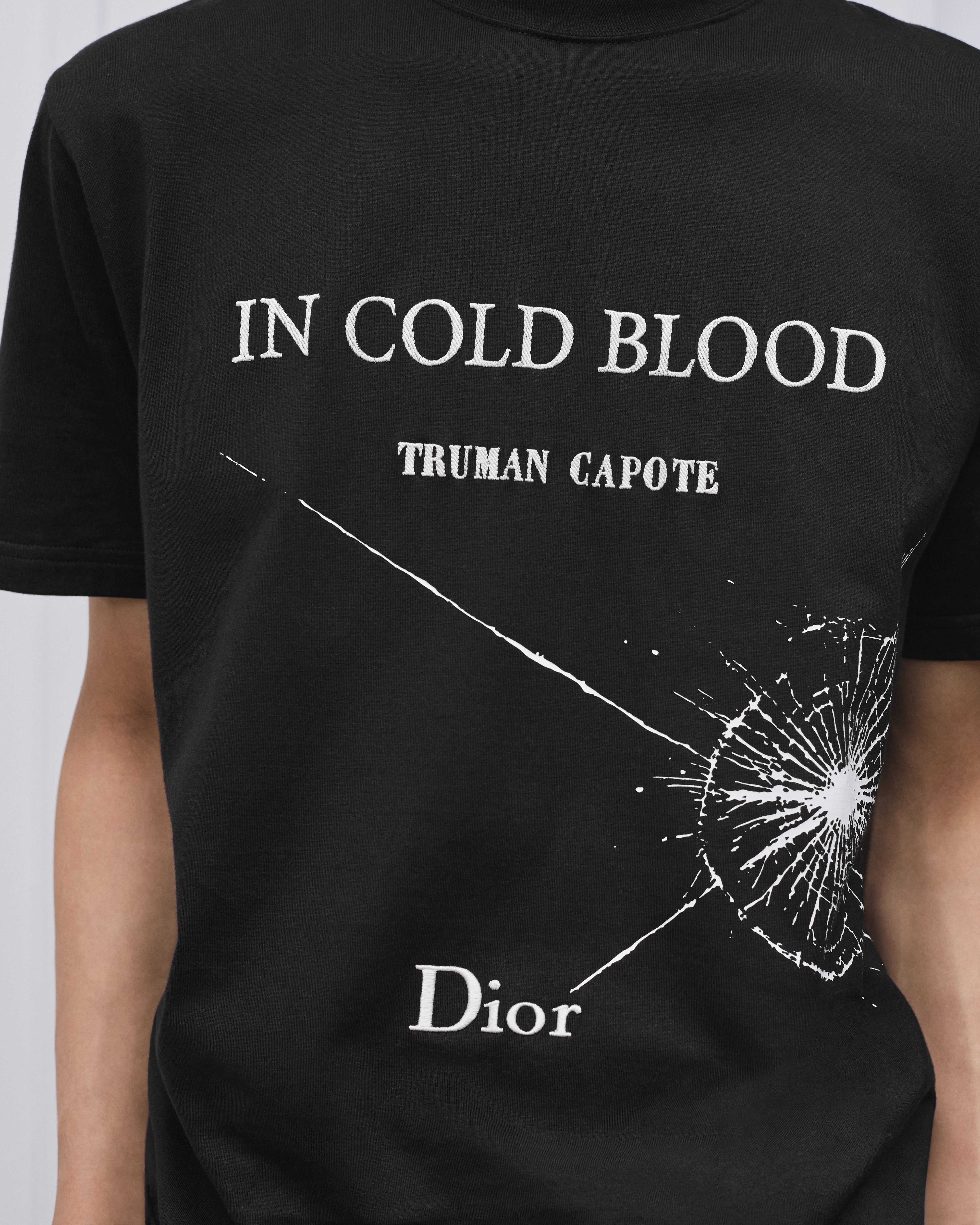 T-Shirt with Book Cover Embroidery and Print, Relaxed Fit