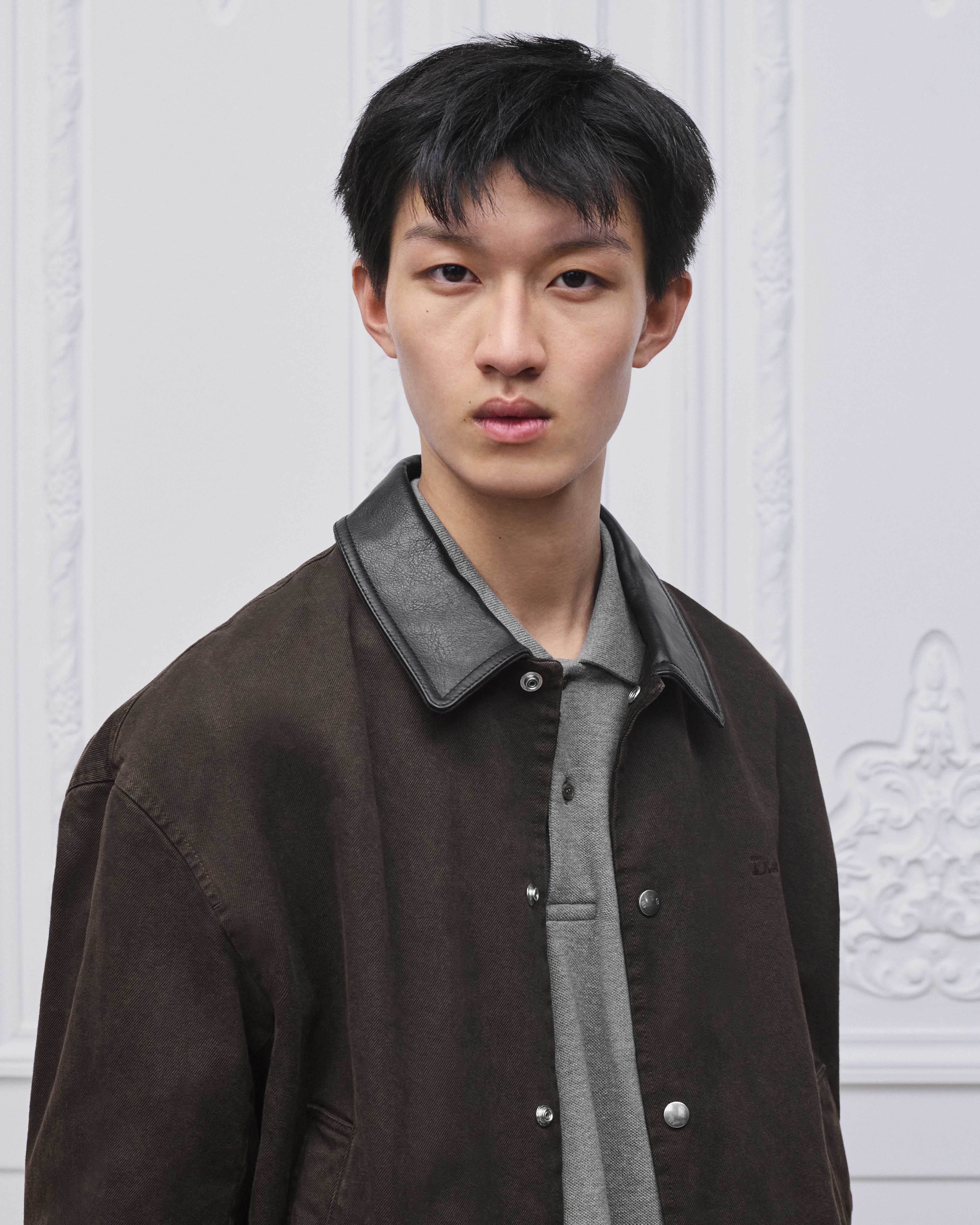 Look Dior Ingrid Blouson Jacket Brown Cotton Twill E04