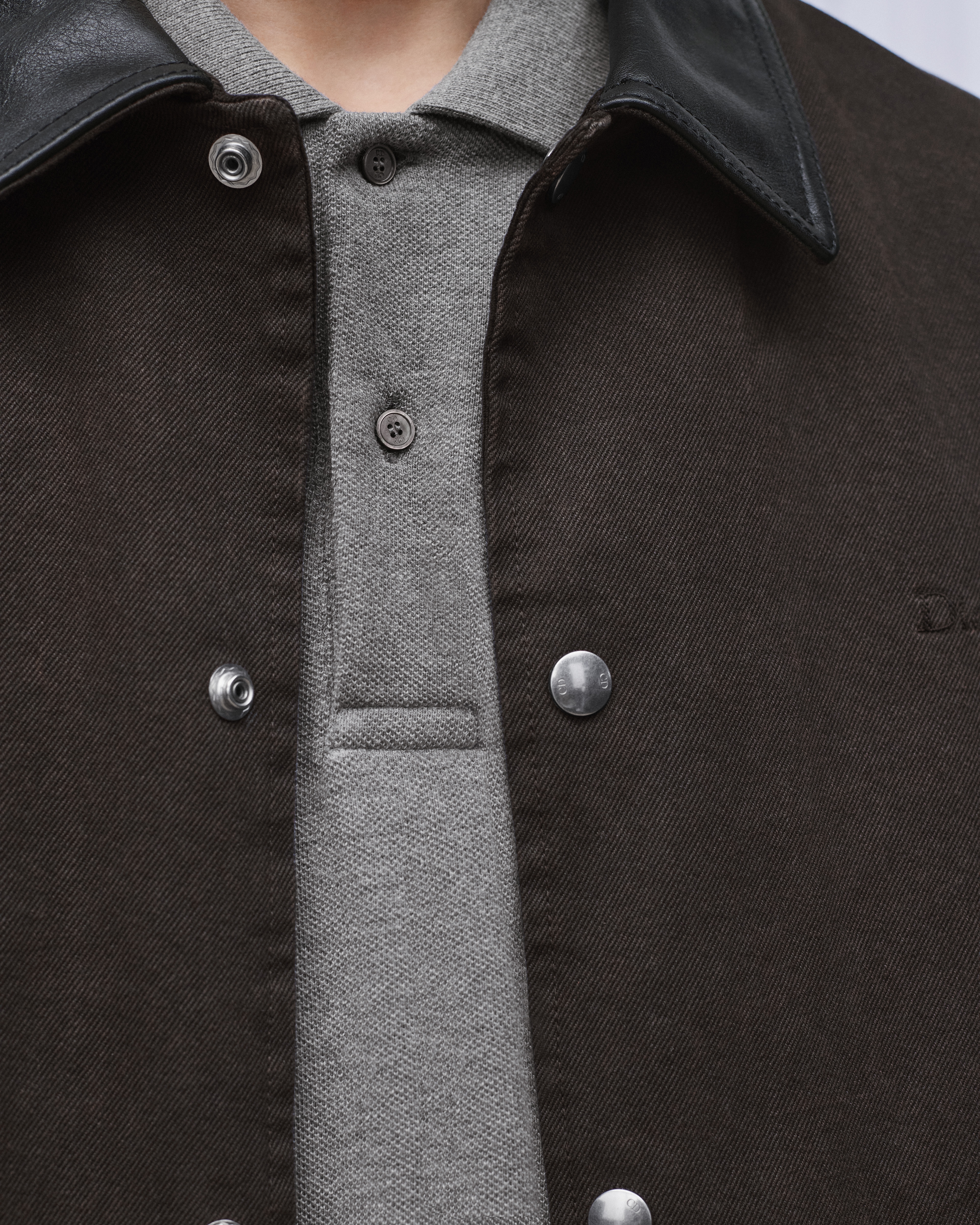 Look Dior Ingrid Blouson Jacket Brown Cotton Twill E05