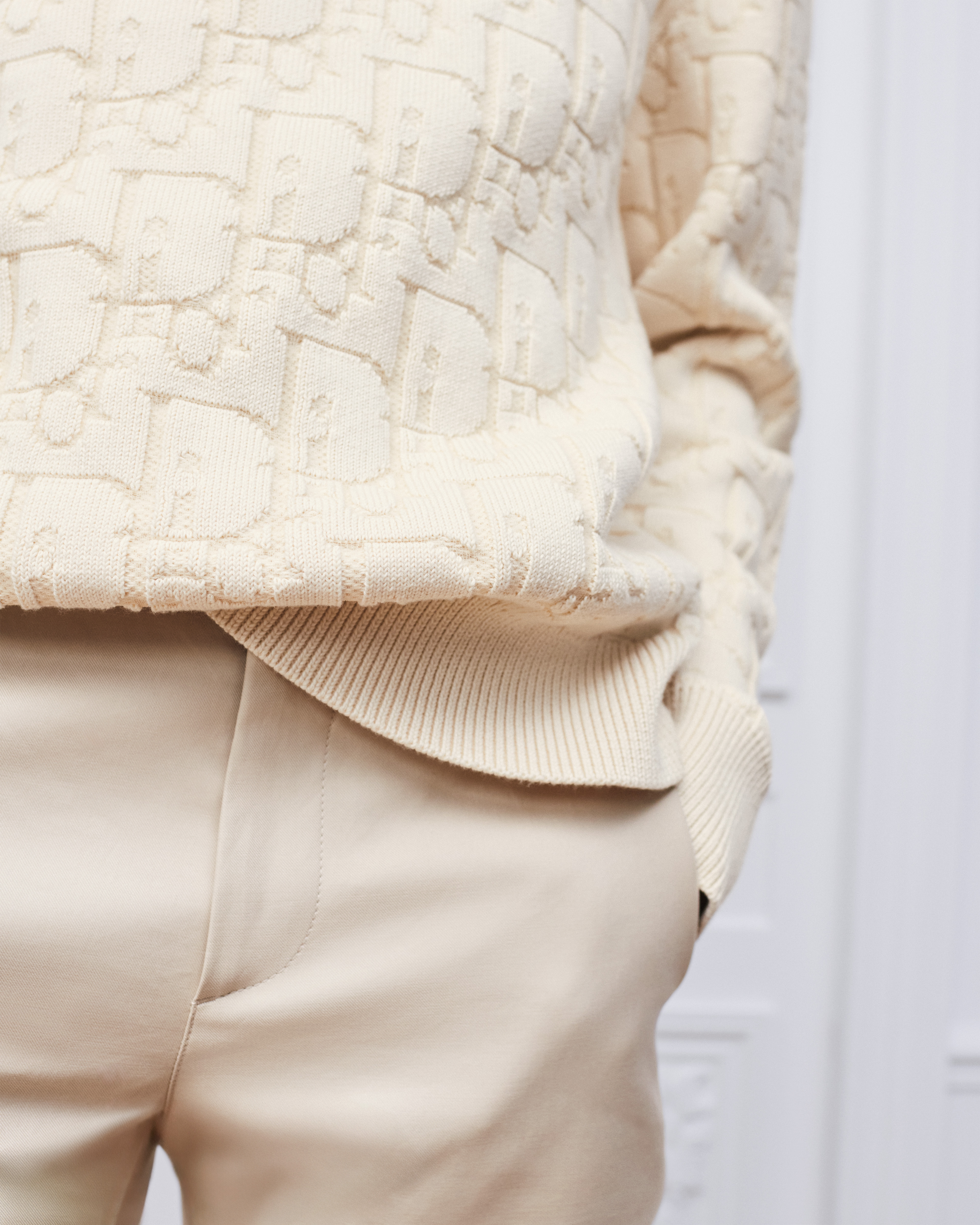 look_image_alt_prefix Dior Oblique 毛衣 米棕色棉混紡針織布 E10