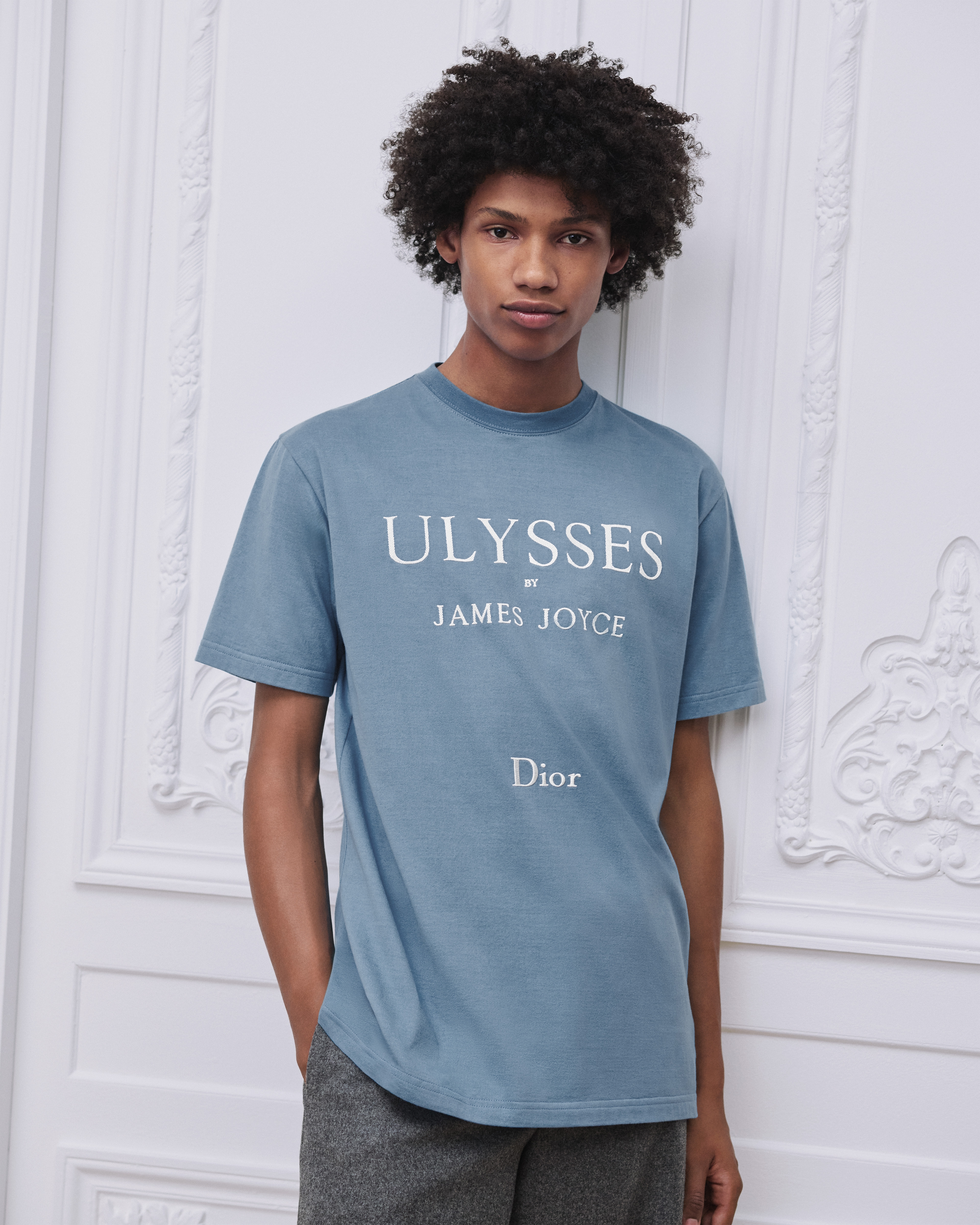 T-Shirt with Book Cover Embroidery