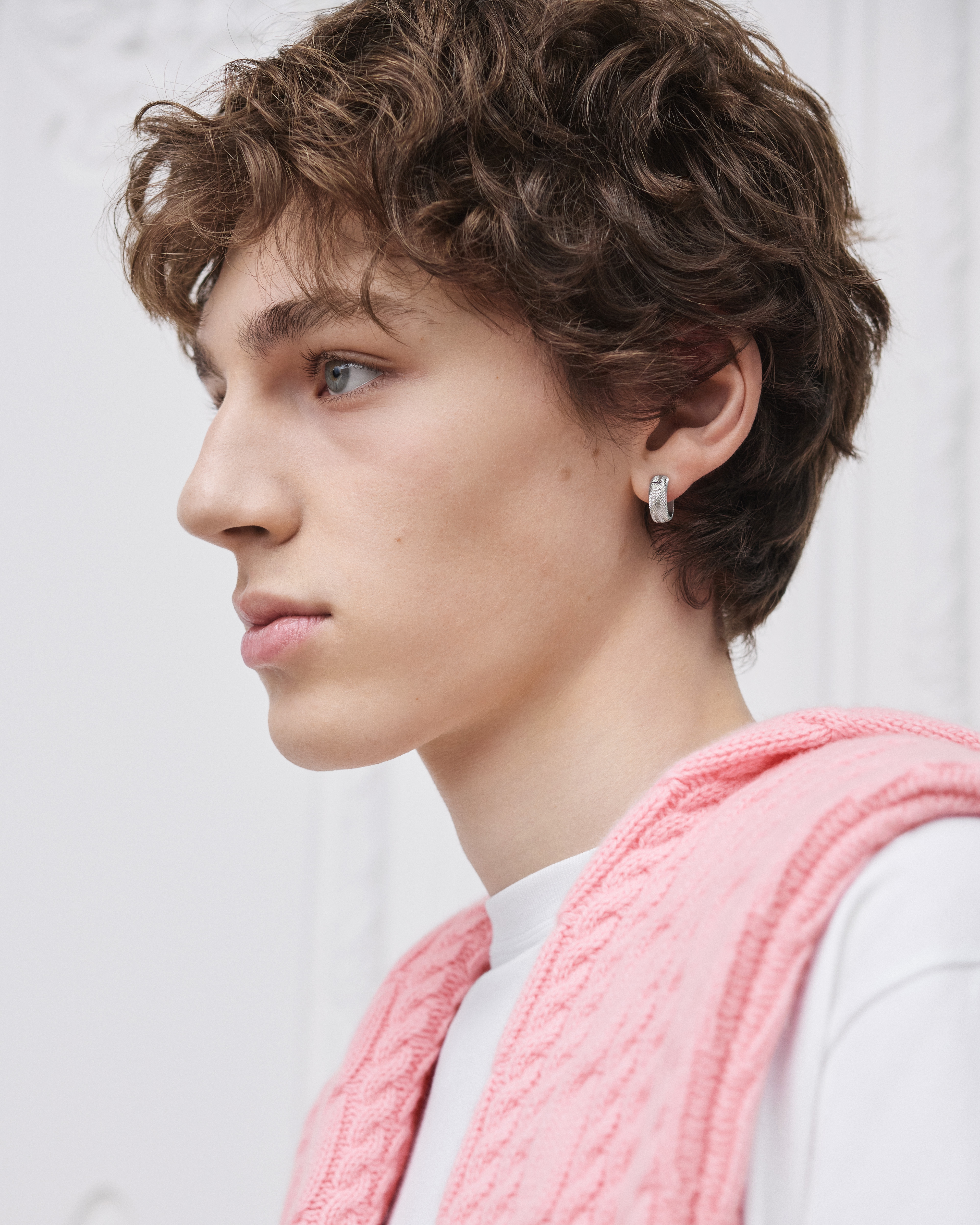 look_image_alt_prefix Dior Guilloché 耳環 銀色飾面黃銅 E41