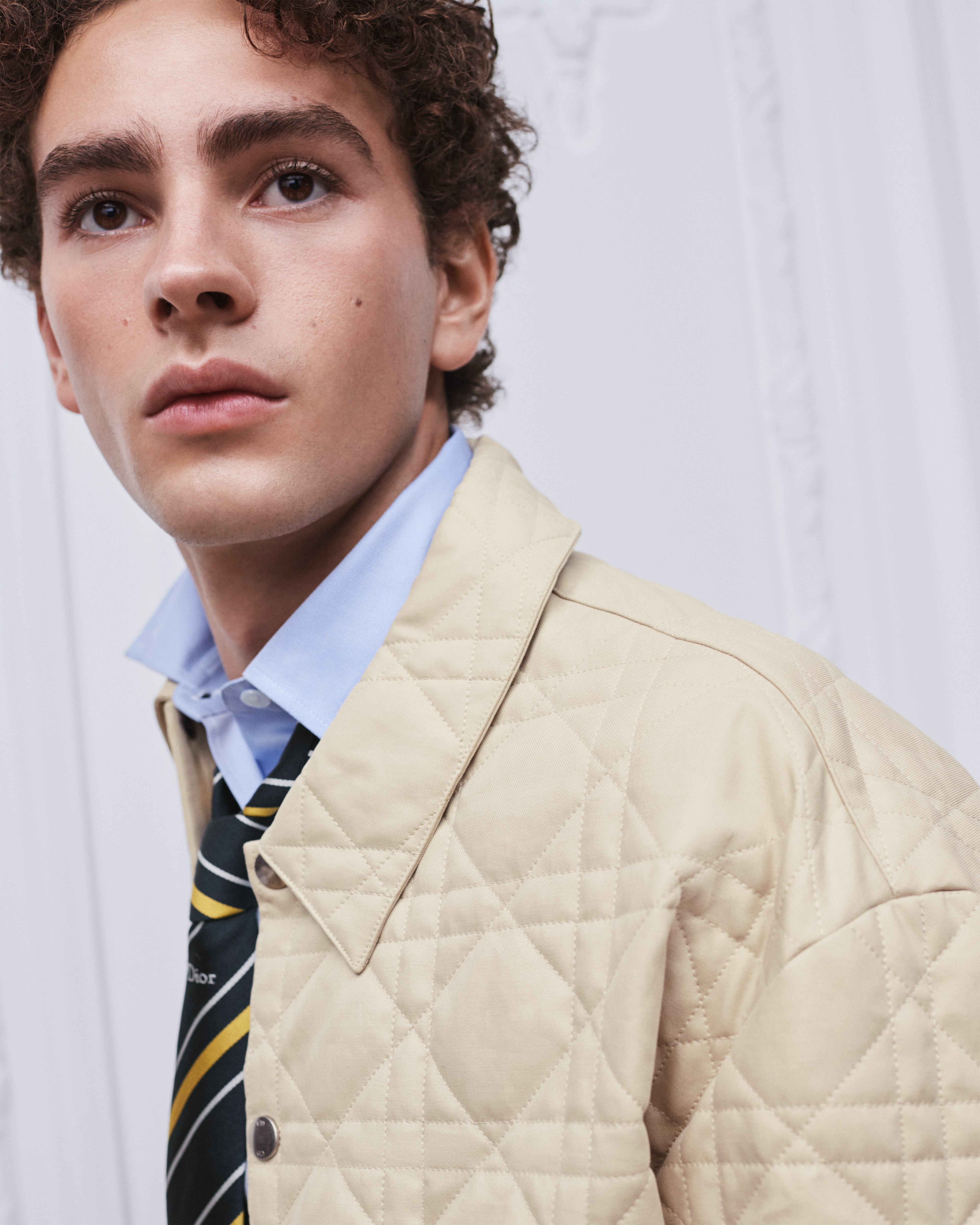 Cannage Hemdjacke mit Dior Lederaufnäher