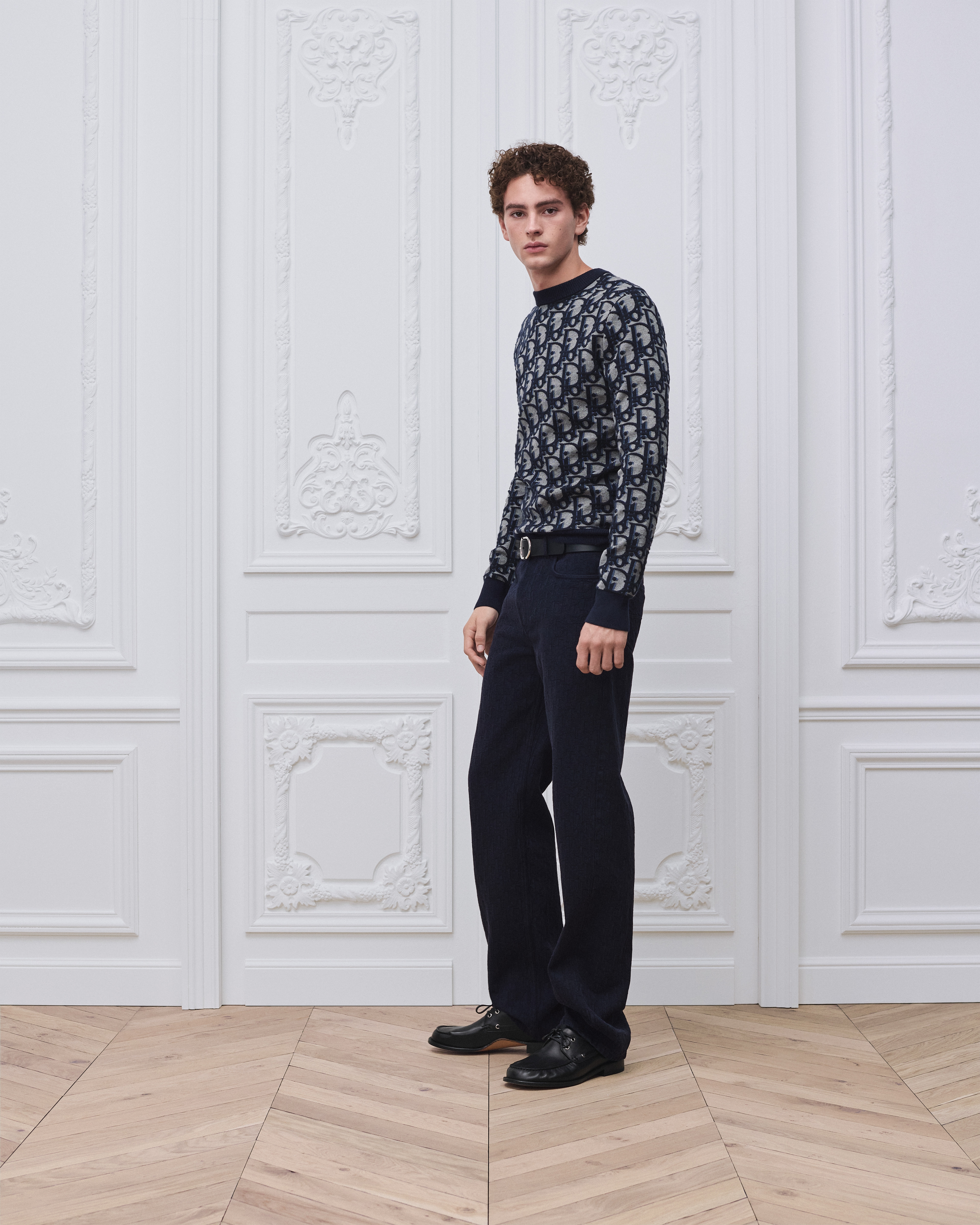 look_image_alt_prefix セーター ディオール オブリーク コットン・ウール・シルクブレンド ジャカード E14