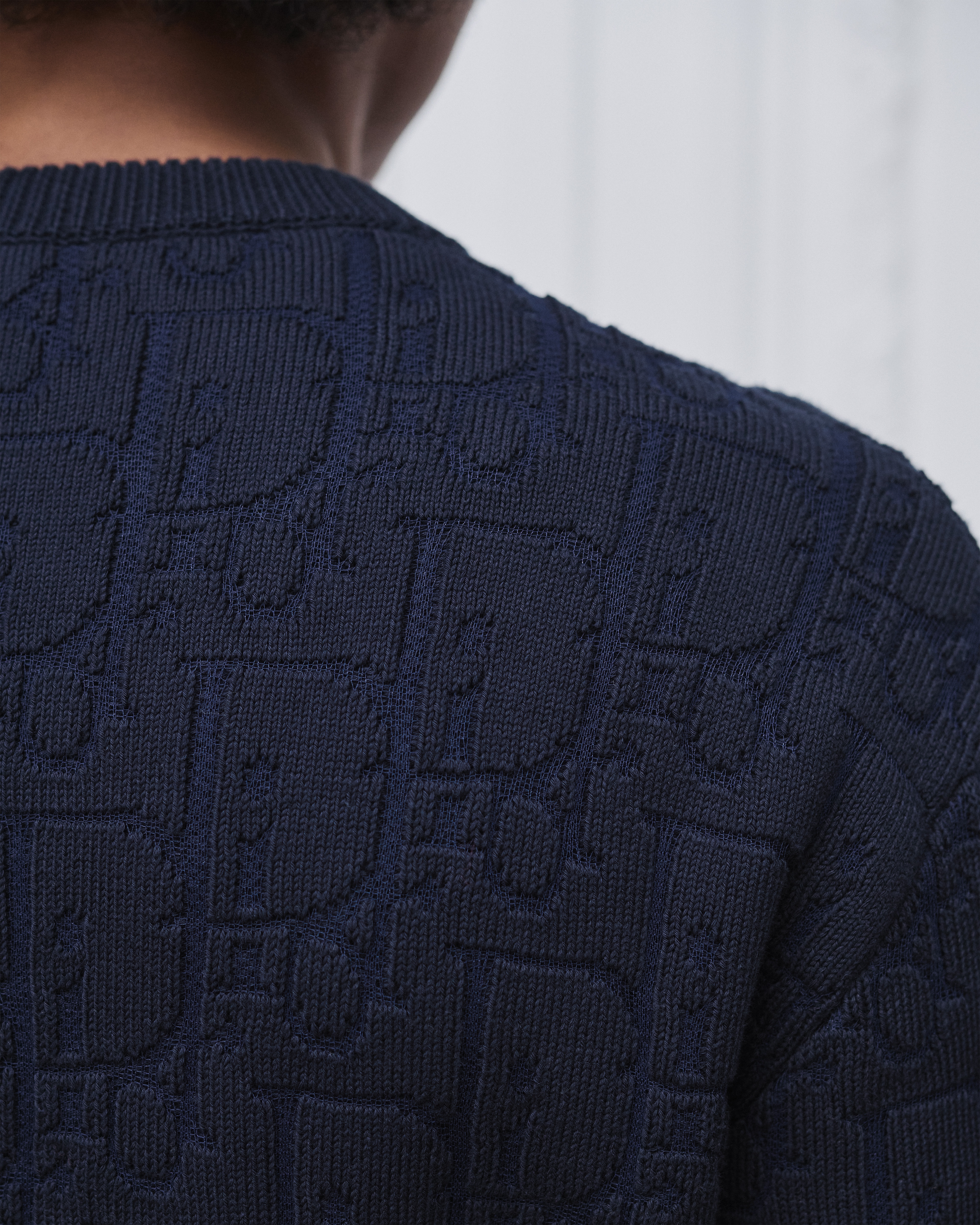 look_image_alt_prefix Dior Oblique Pullover Jersey aus Baumwollmischung in Marineblau E10