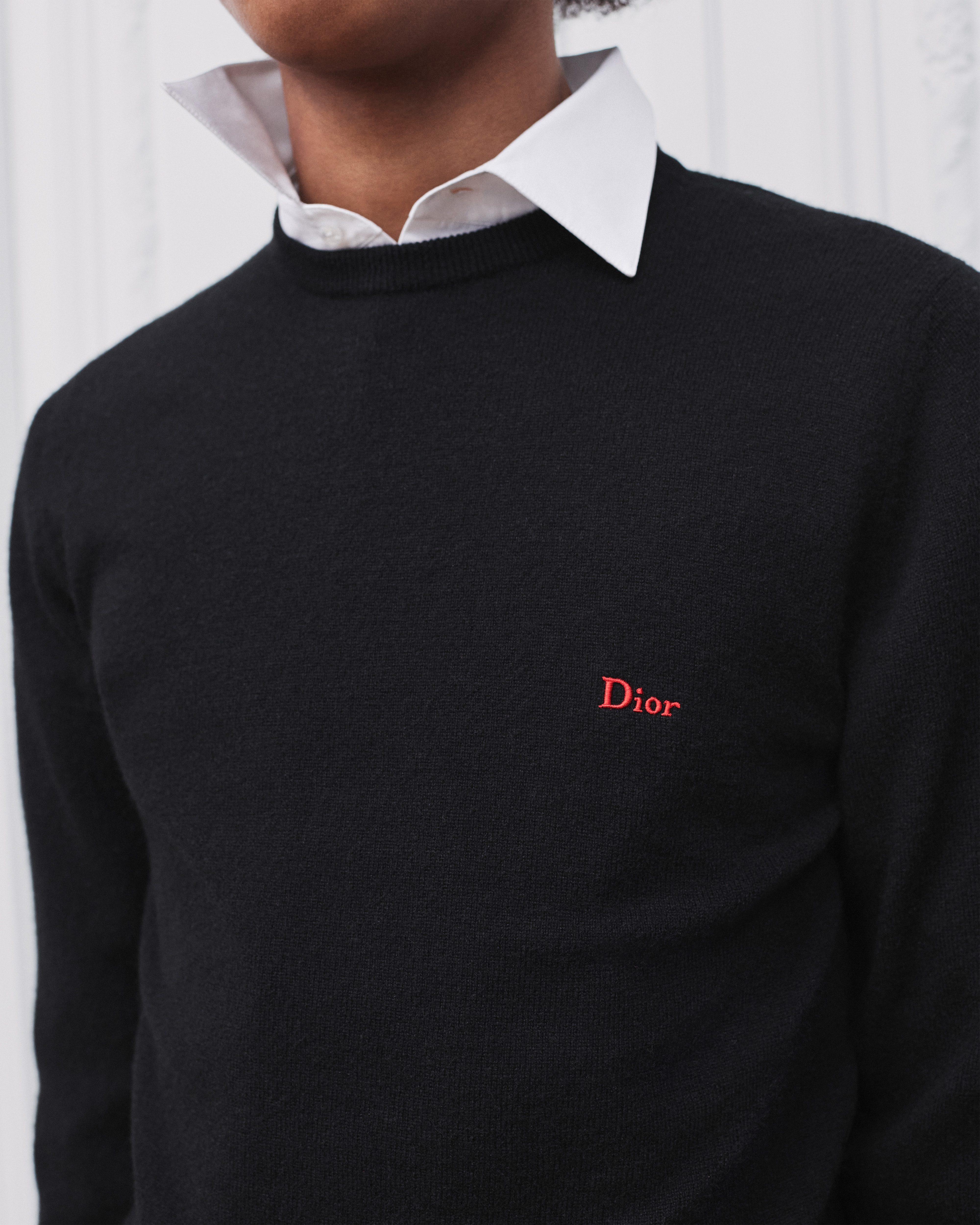 Look Pull à broderie Dior Jersey de cachemire noir E04