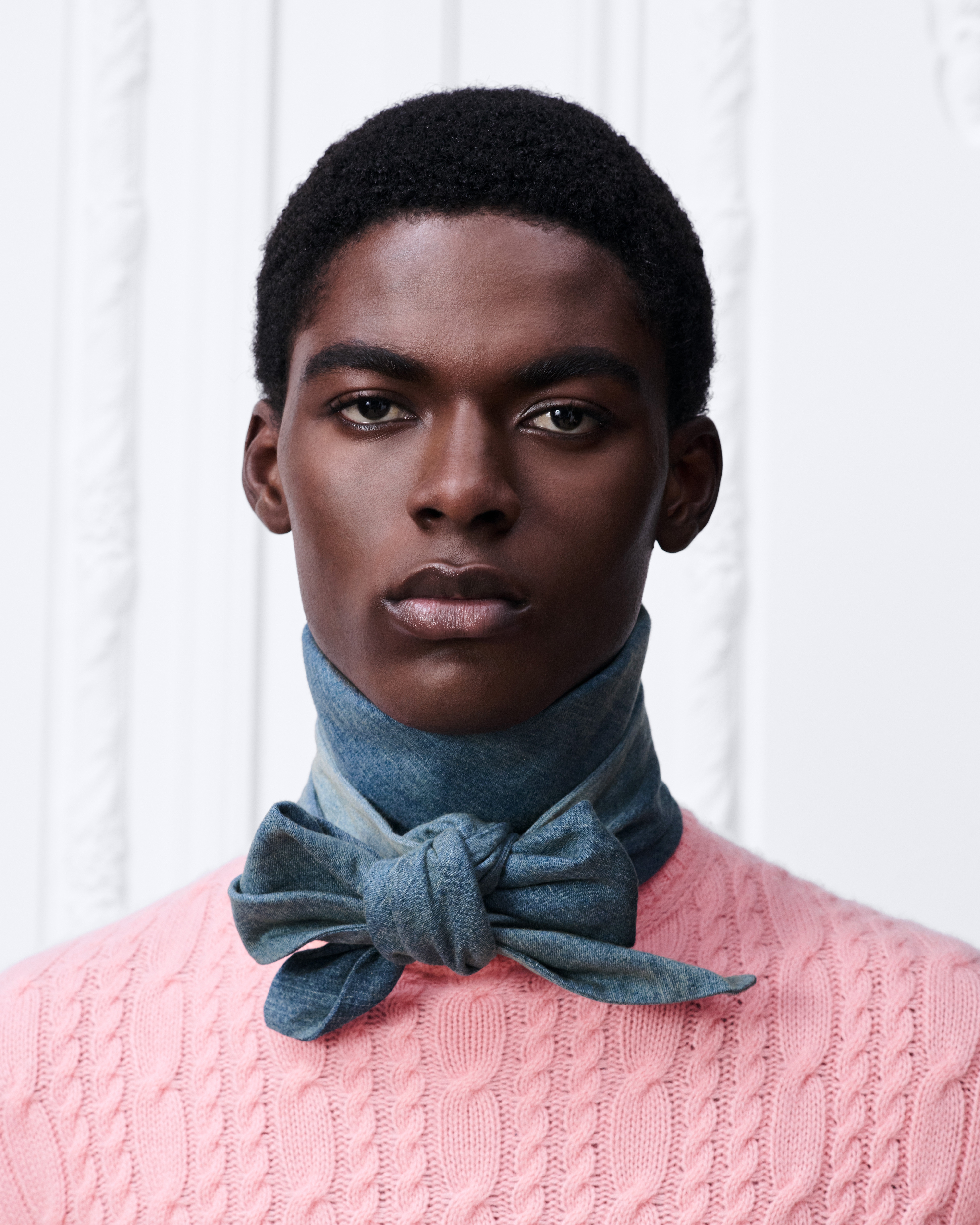 Neckband Blue Stonewashed Cotton Denim E35