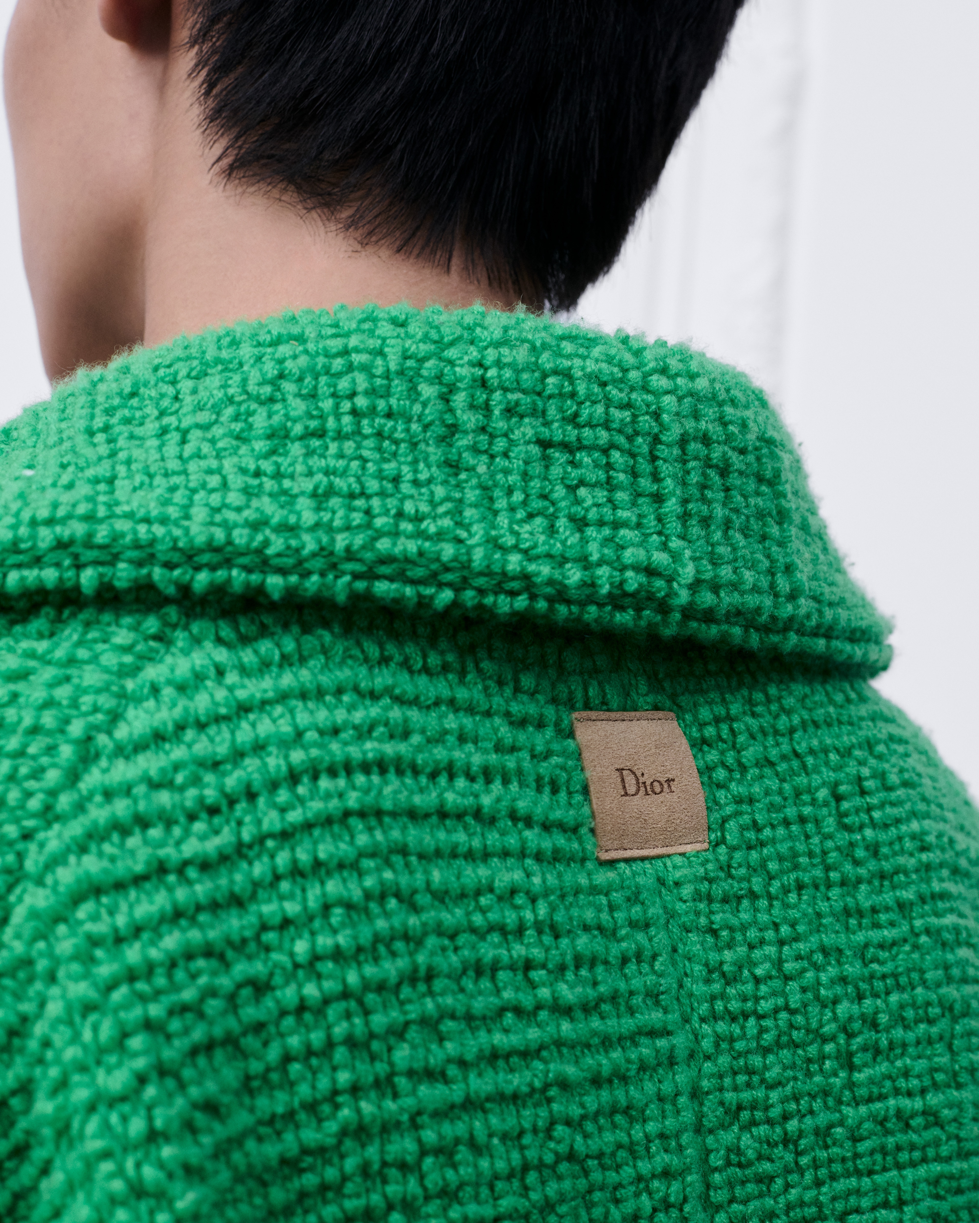 Cape Maille de cachemire vert E03