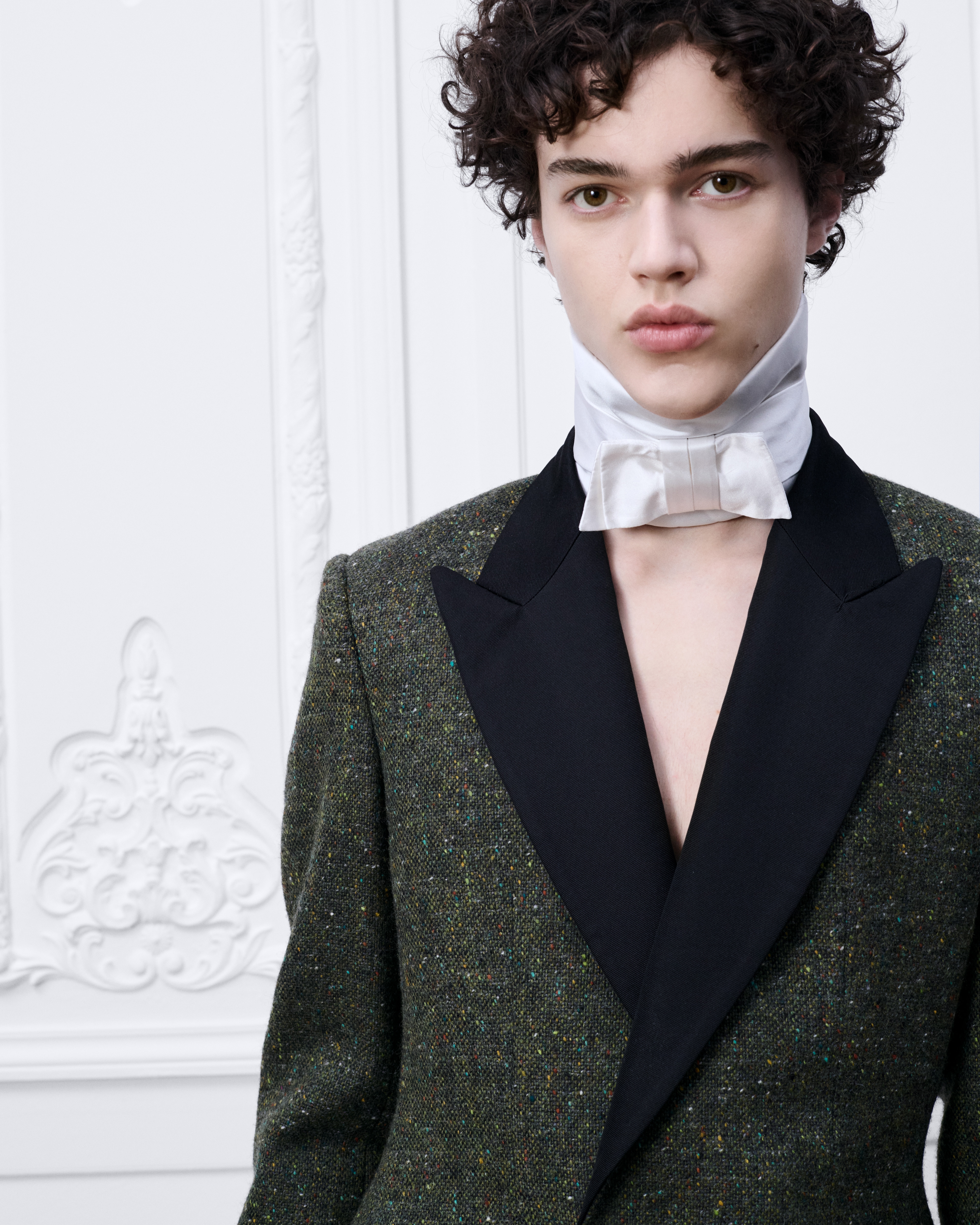 Look Bar Jacket Green Virgin Wool Tweed E10