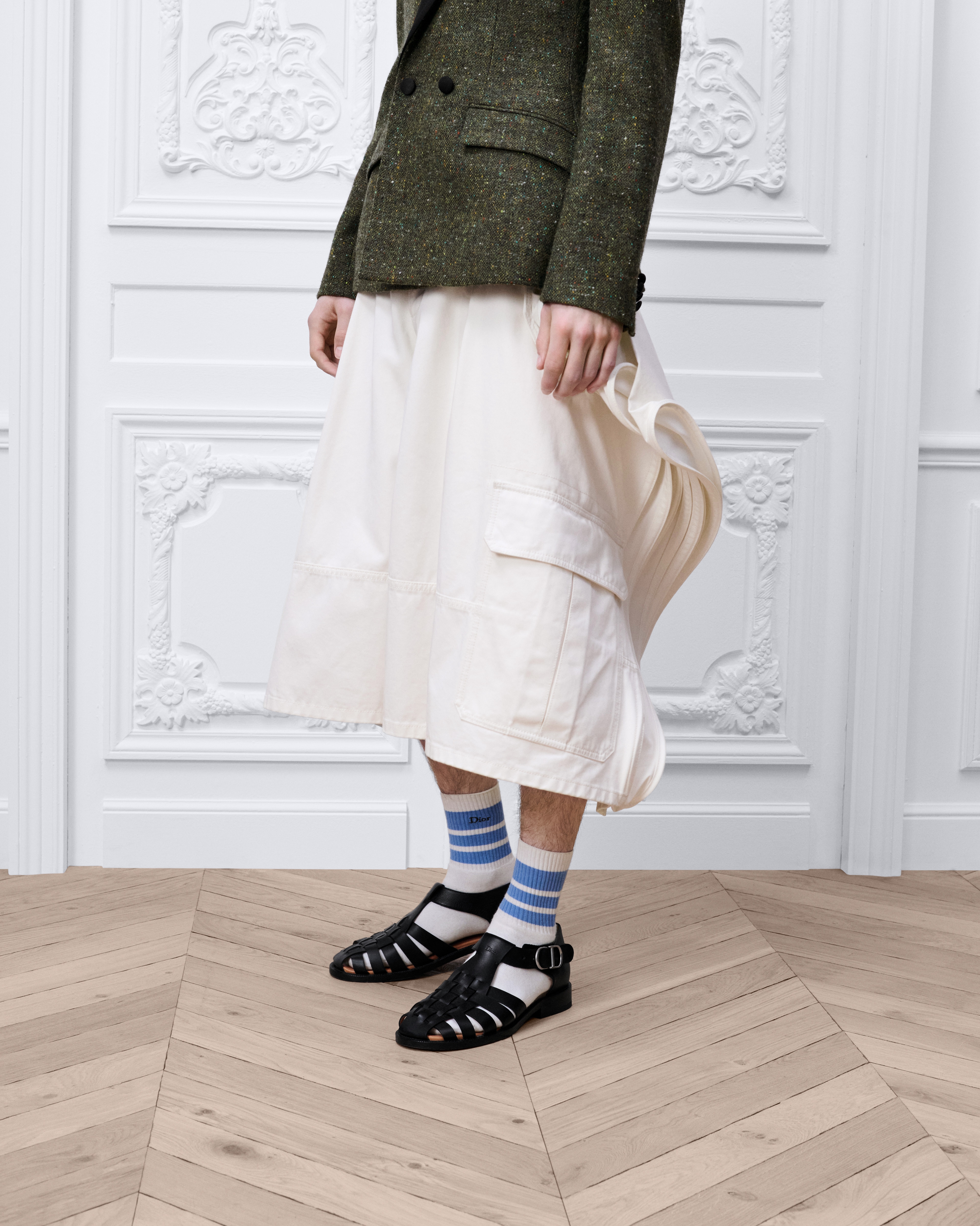 Bermuda Delft Sergé de coton blanc E13