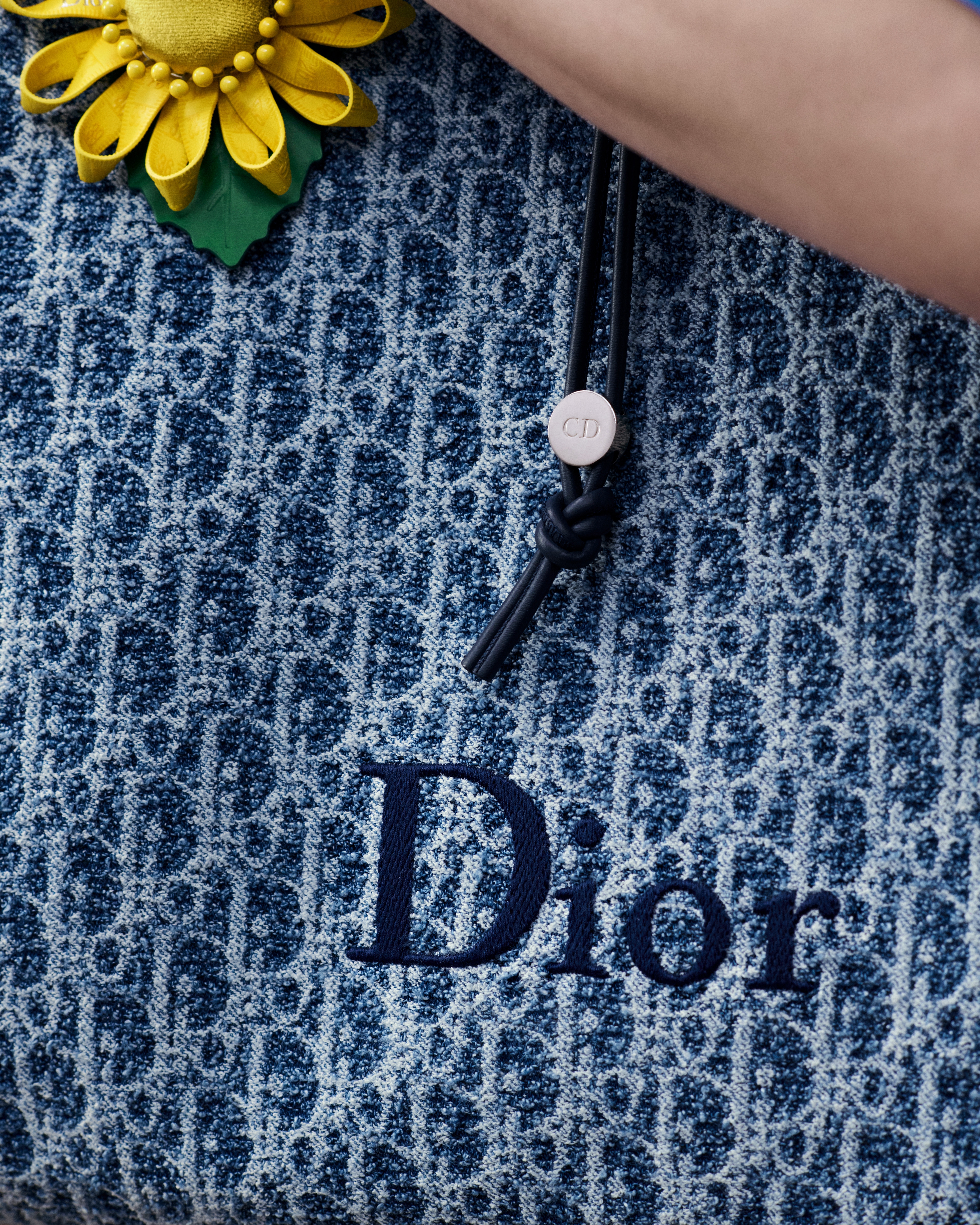  Blue Spongy Dior Oblique Fabric