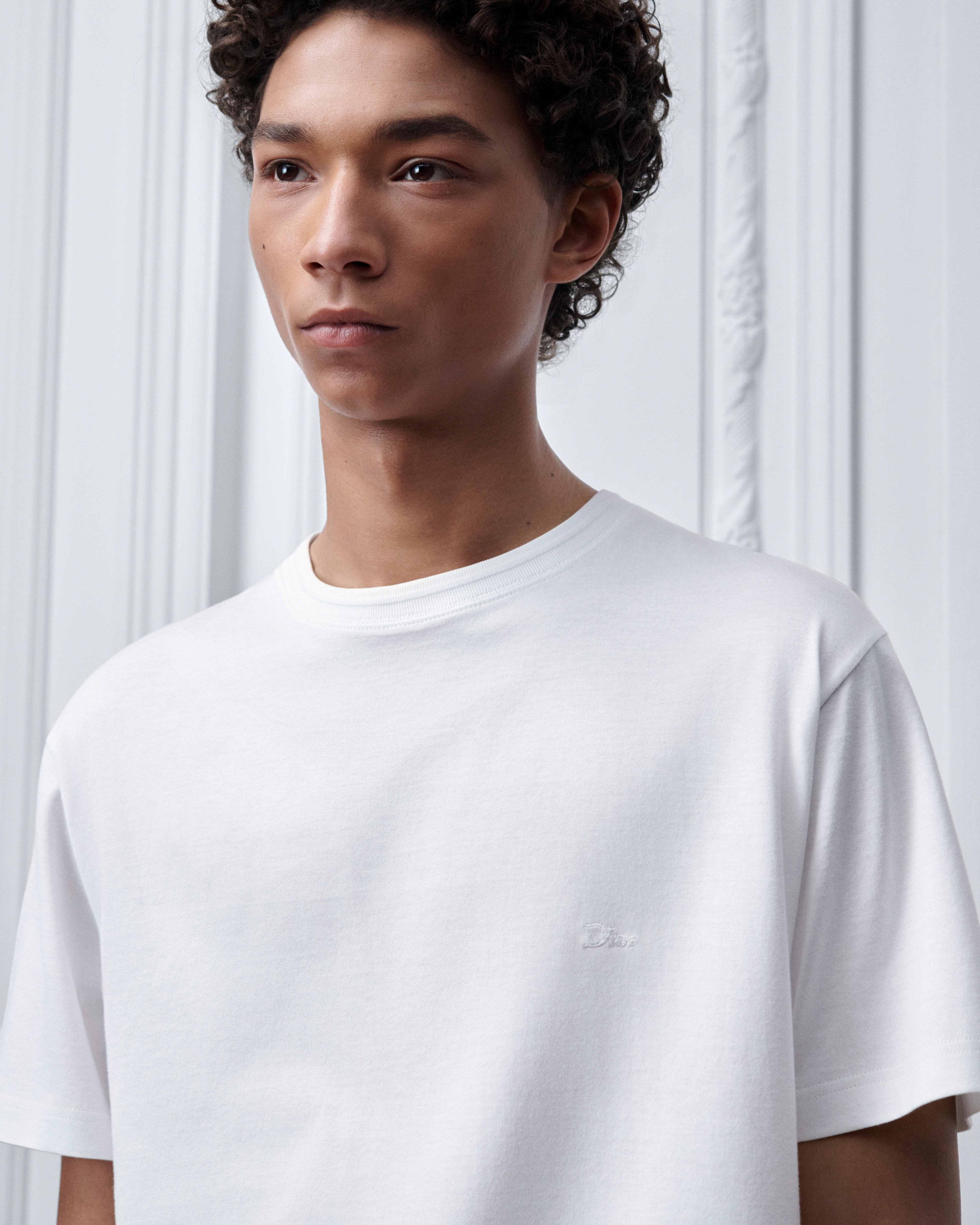 T-Shirt with Dior Embroidery, Relaxed Fit
