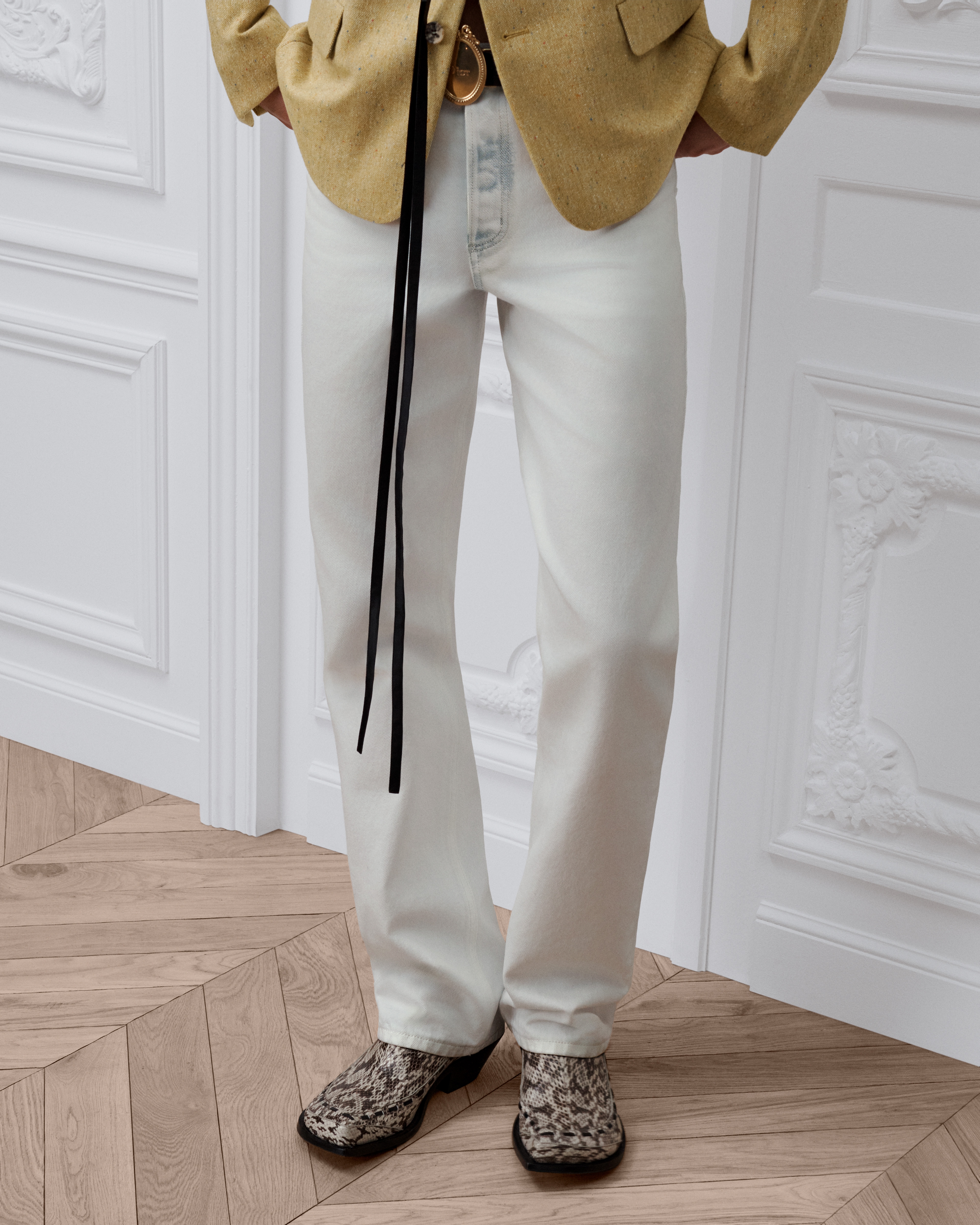 Long Regular Jeans Blue Stonewashed Cotton Twill E13