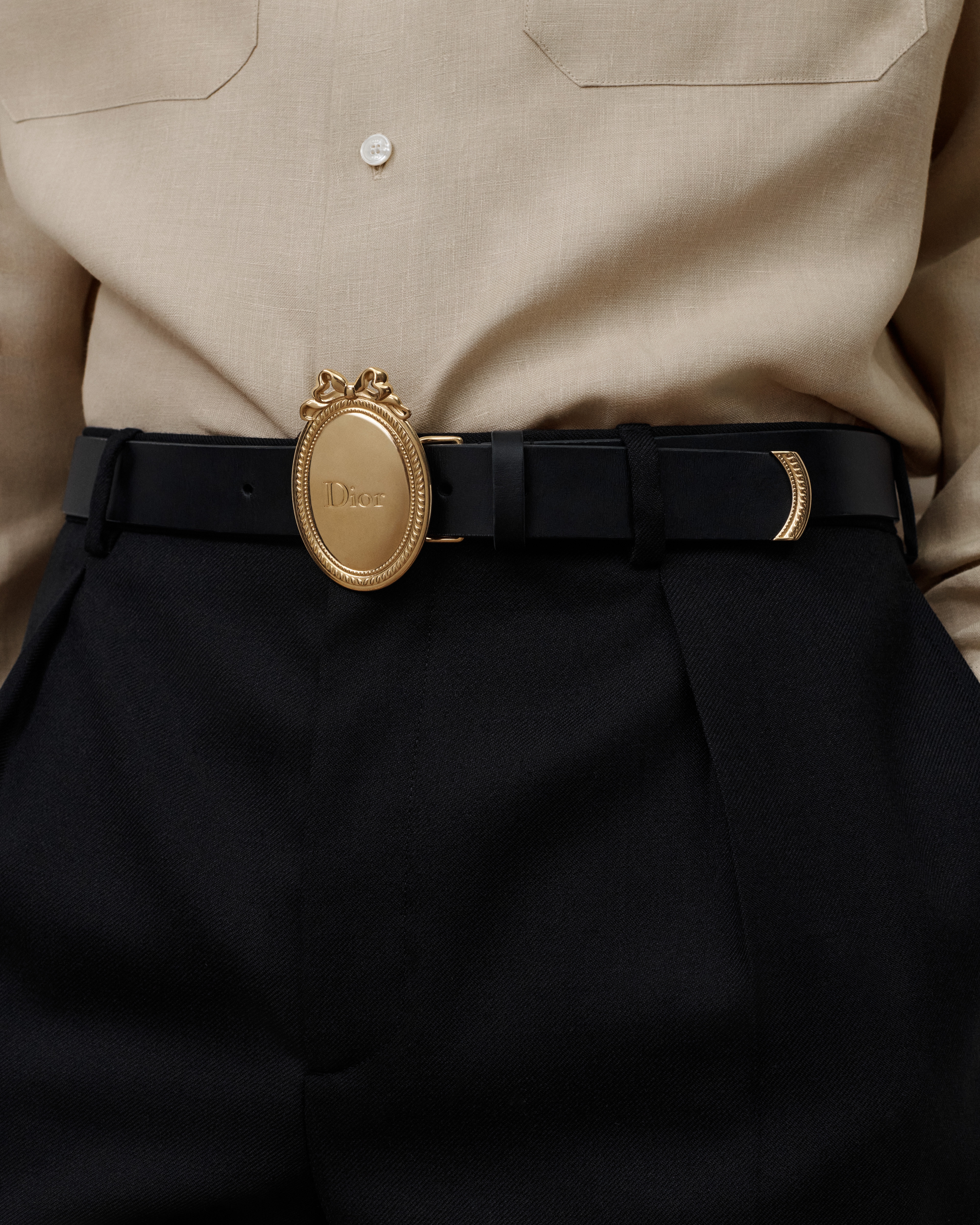 Dior Médaillon Belt Black Smooth Calfskin, 30 MM E45