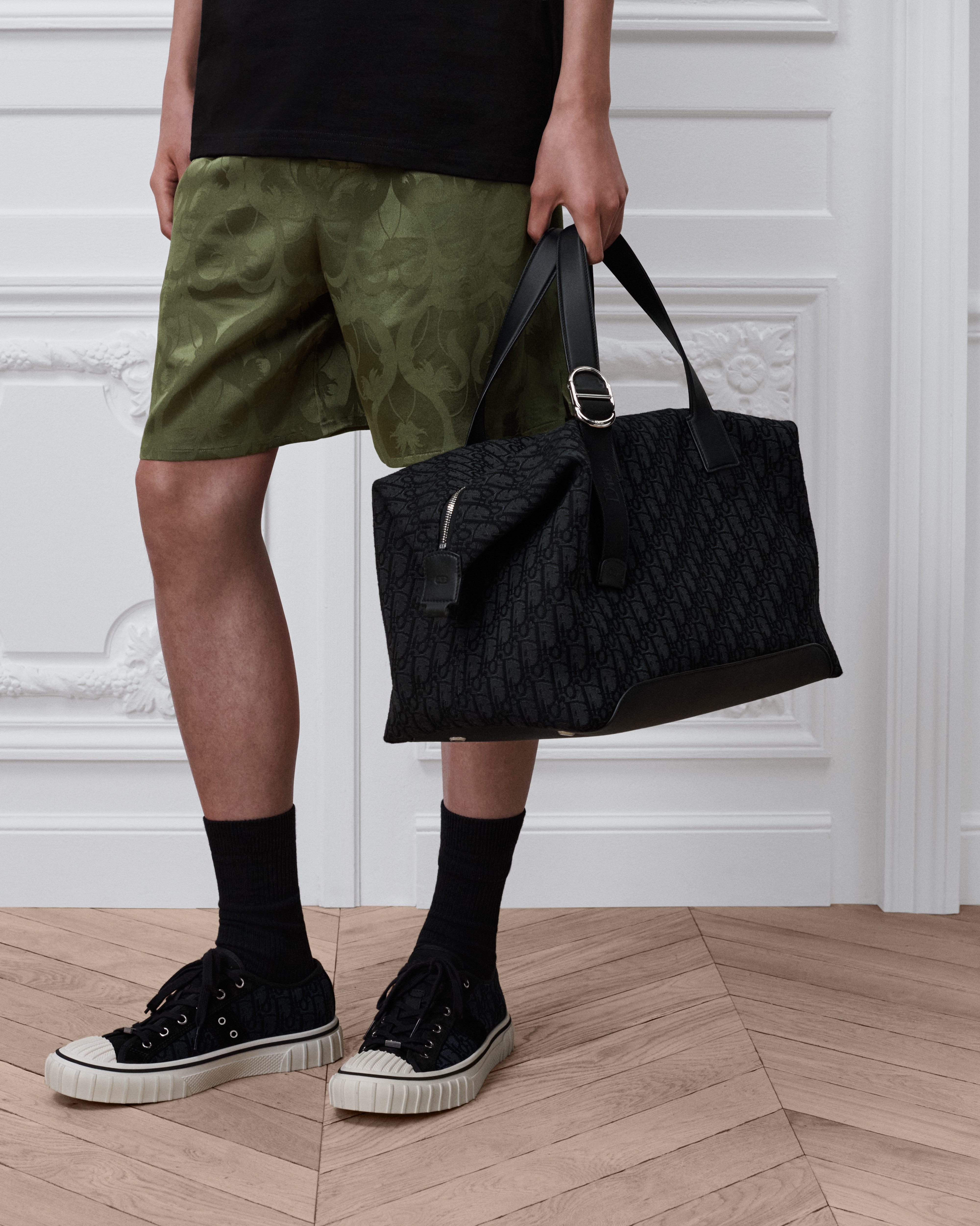 Dior Jett Weekender Bag Black Dior Oblique Jacquard and Black
