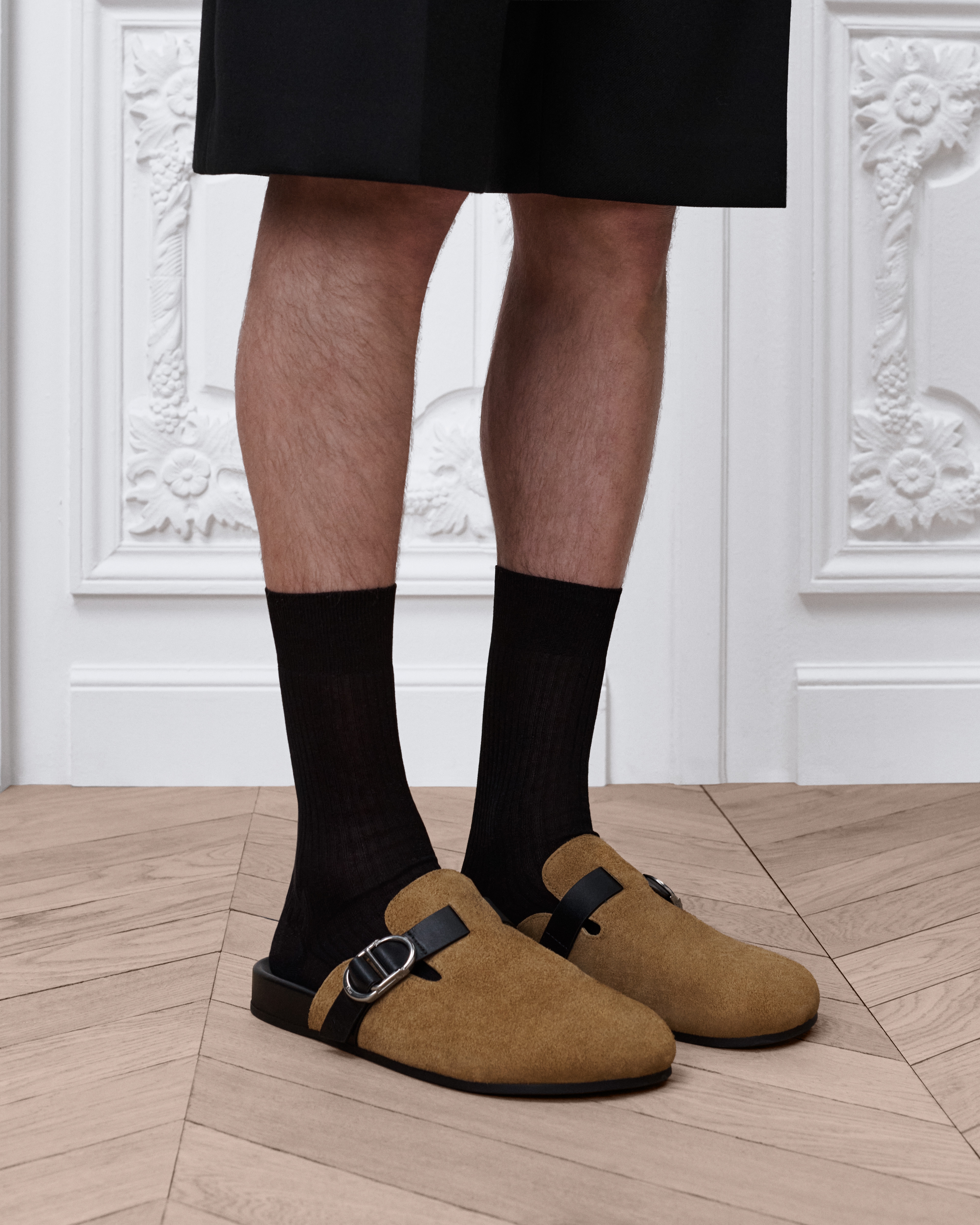 Mule Dior Aqua Veau velours marron clair E23