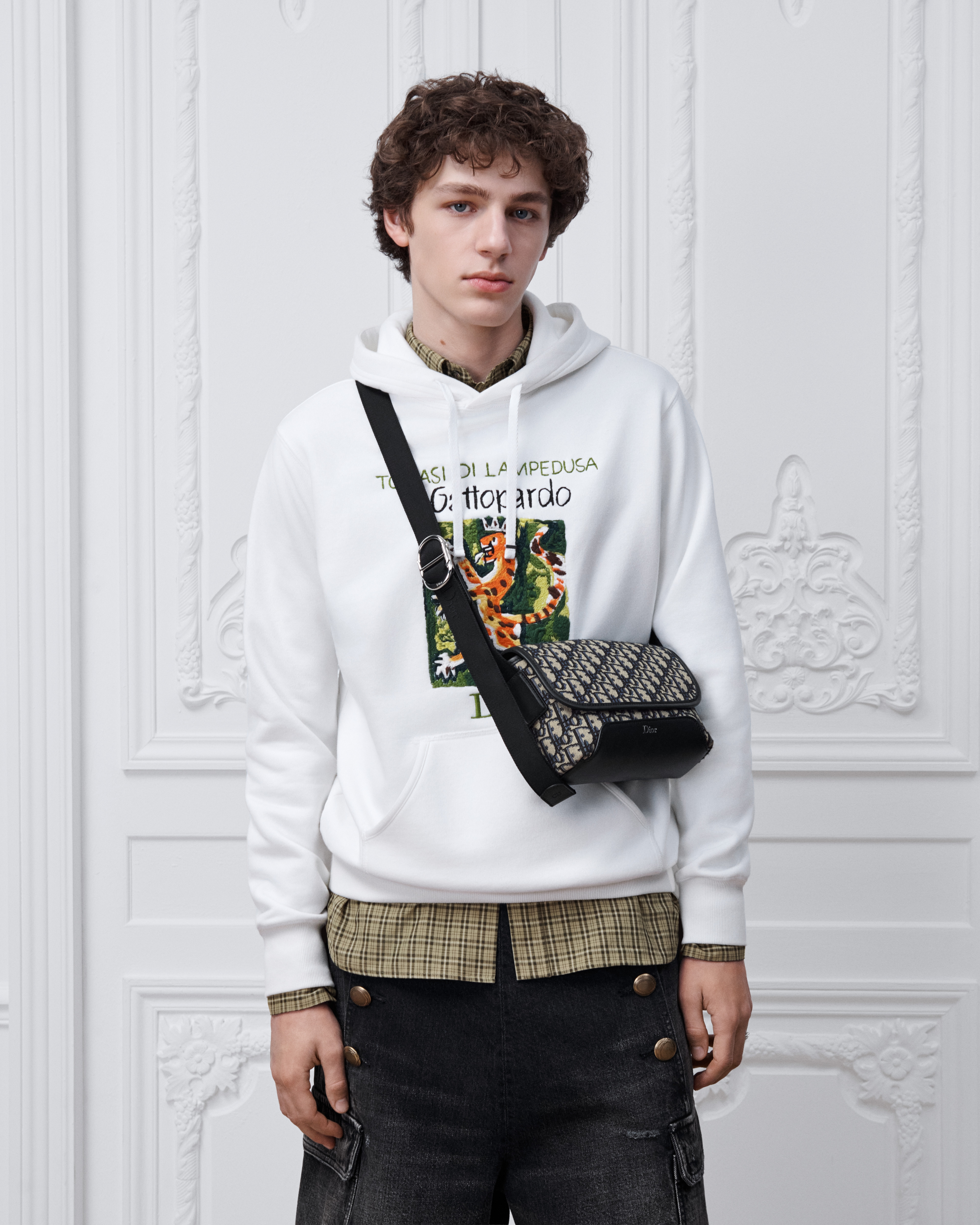 Mini Dior Jett Messenger Bag with Flap
