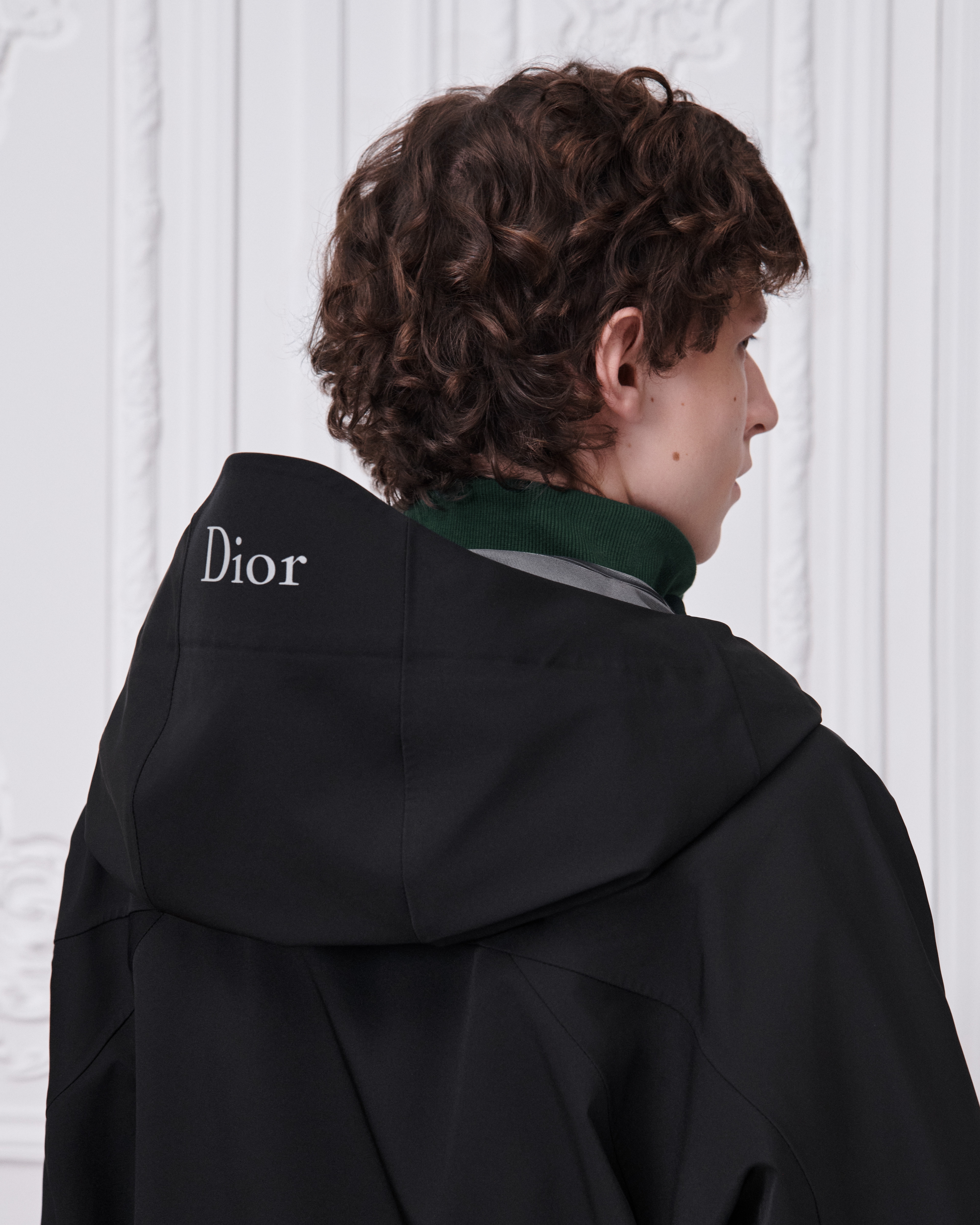 DiorAlps Dior Montaigne Printed Shell Jacket Black Technical Fabric ...