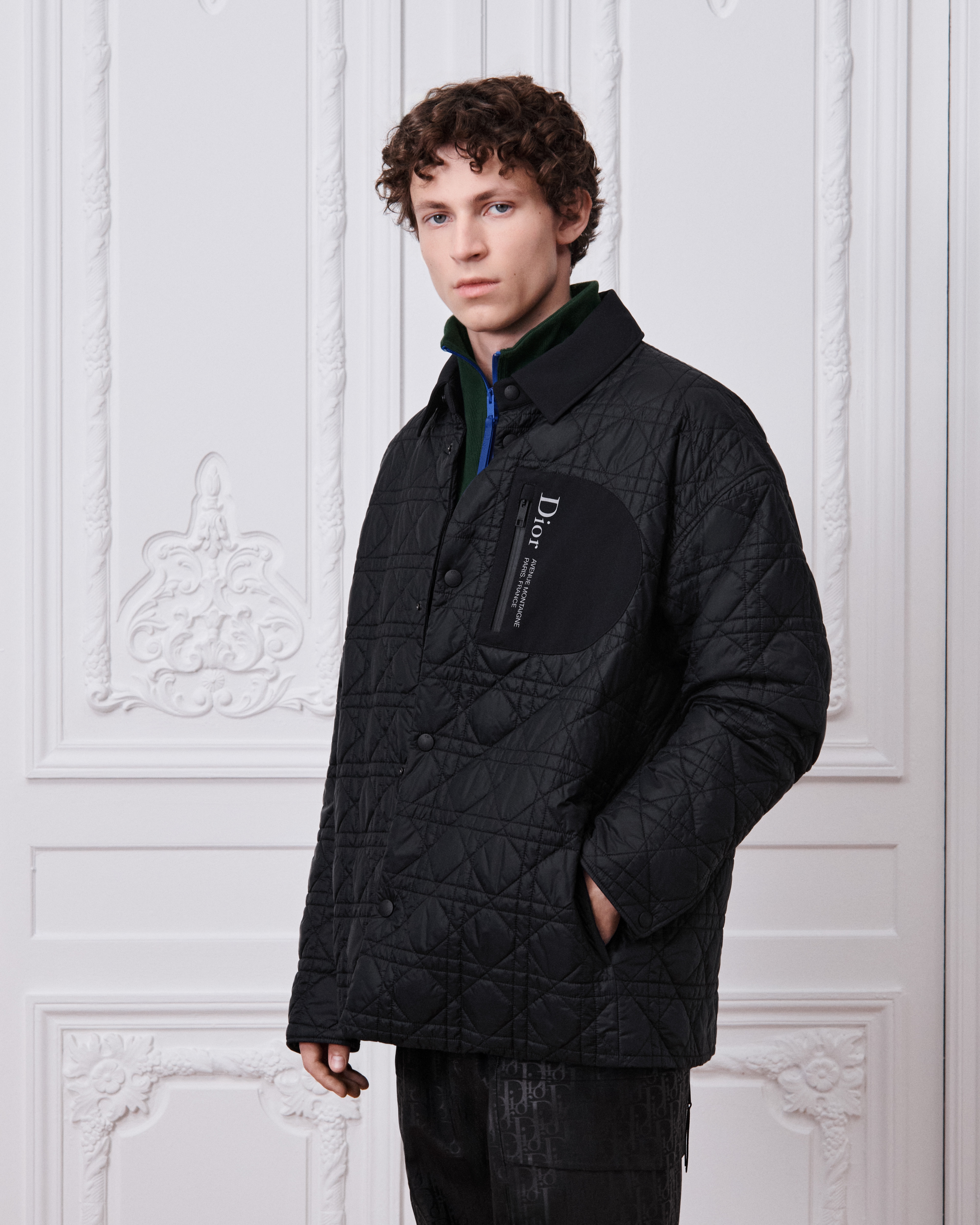 DiorAlps Cannage Blouson Jacket Black Technical Fabric | DIOR FI