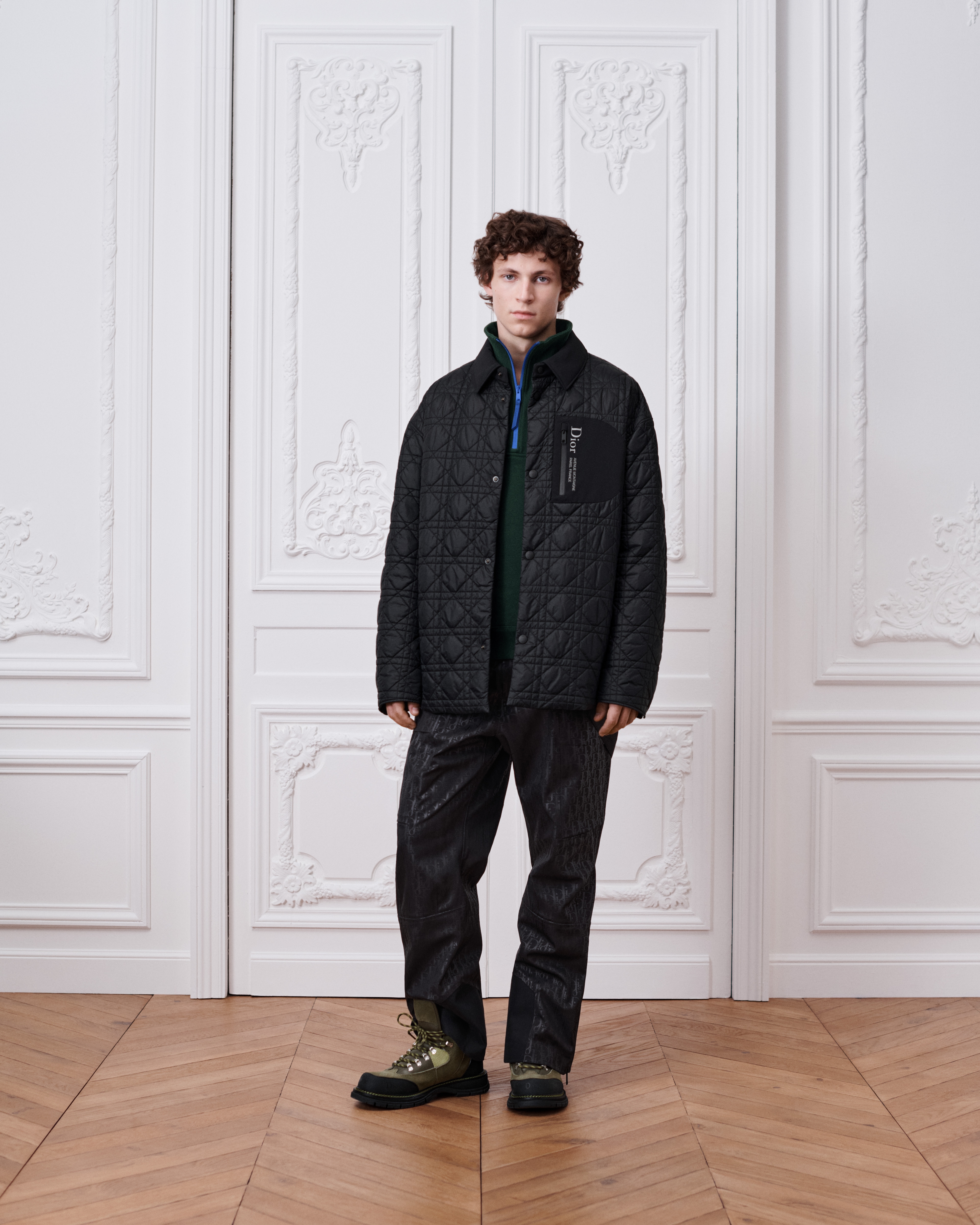 DiorAlps Cannage Blouson Jacket Black Technical Fabric | DIOR SK
