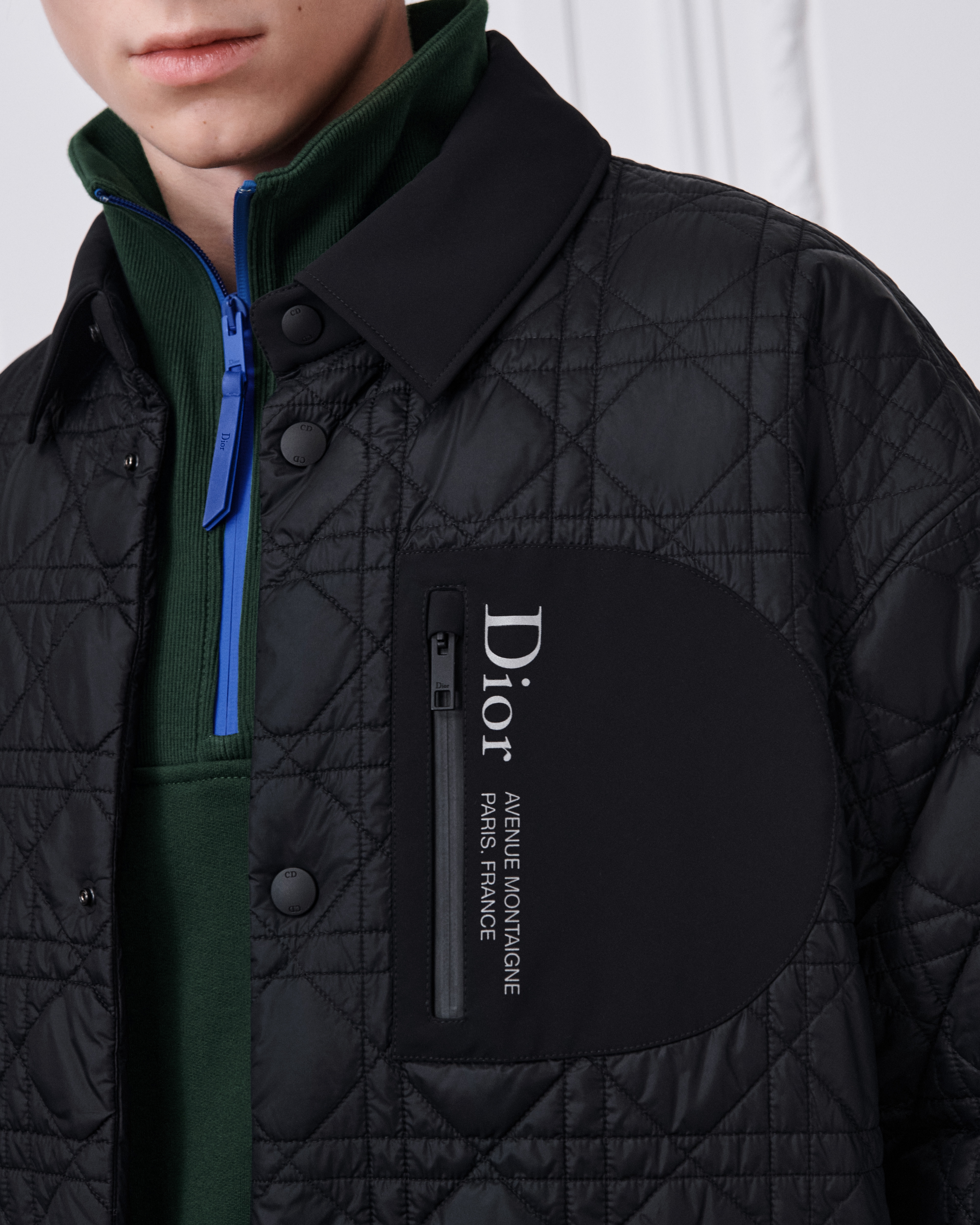 DiorAlps Cannage Blouson Jacket Black Technical Fabric | DIOR US