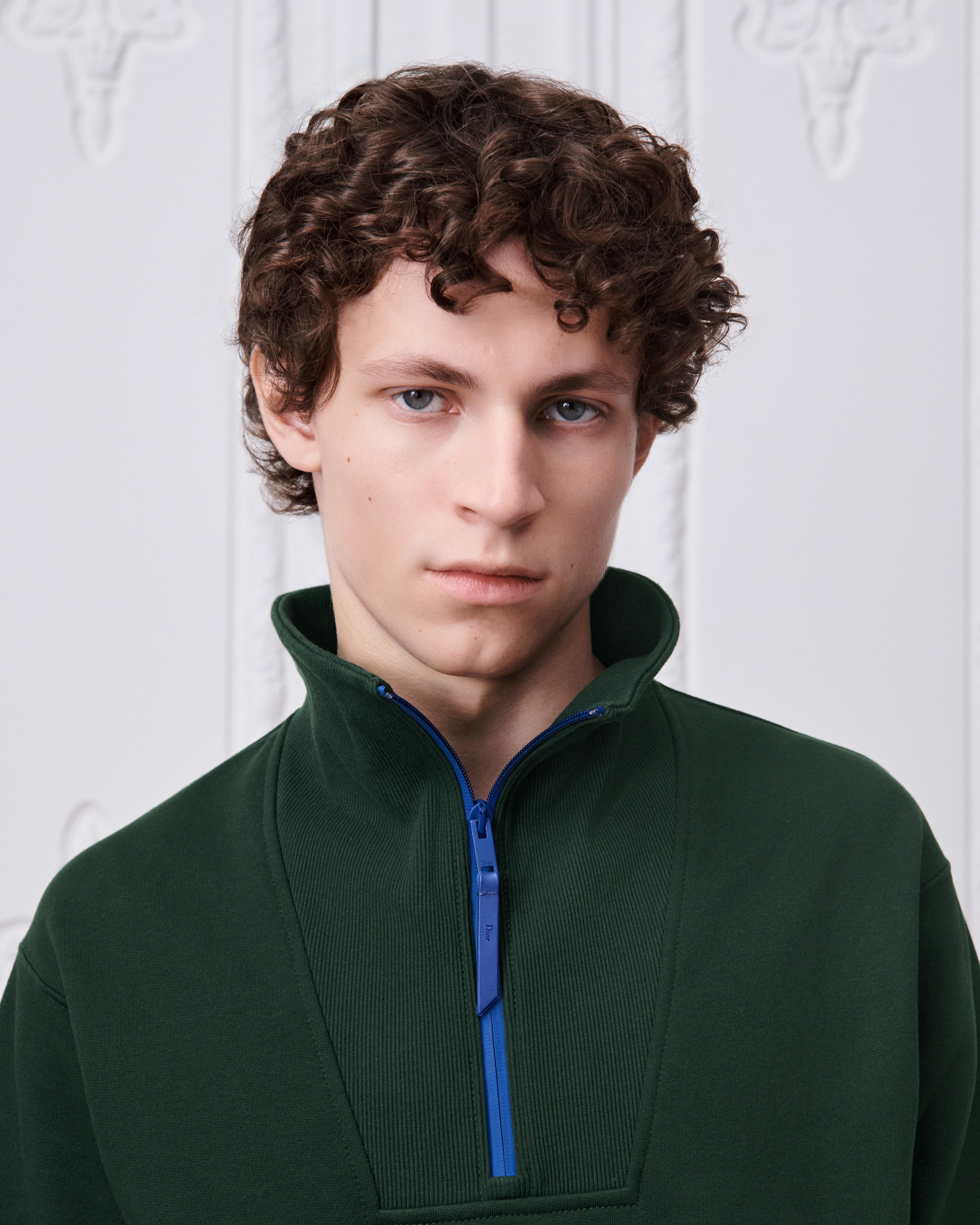 DiorAlps Dior Montaigne Sweater, Relaxed Fit Green Cotton Fleece