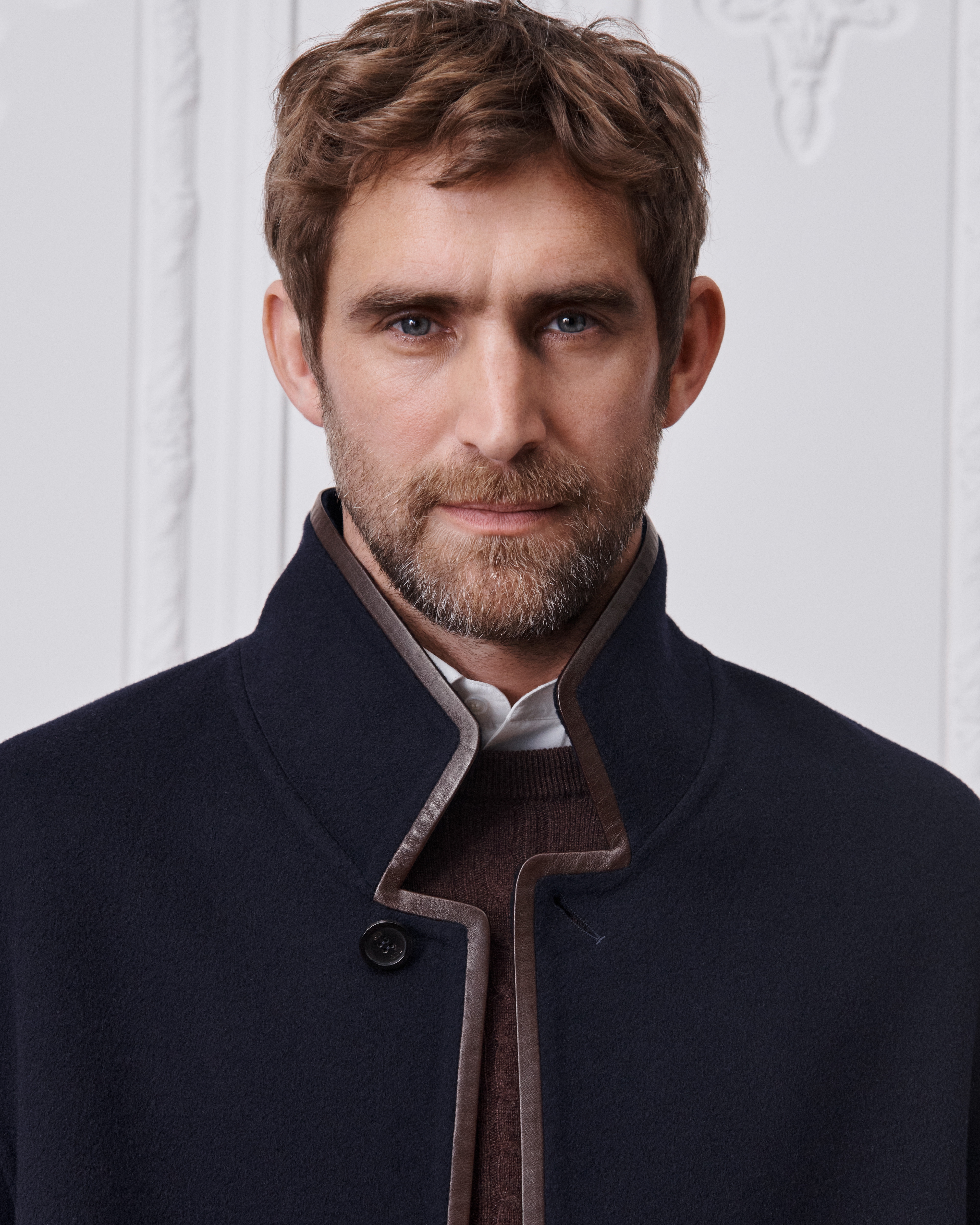 Dior Icons Kimono-Inspired Coat Navy Blue Cashmere E04
