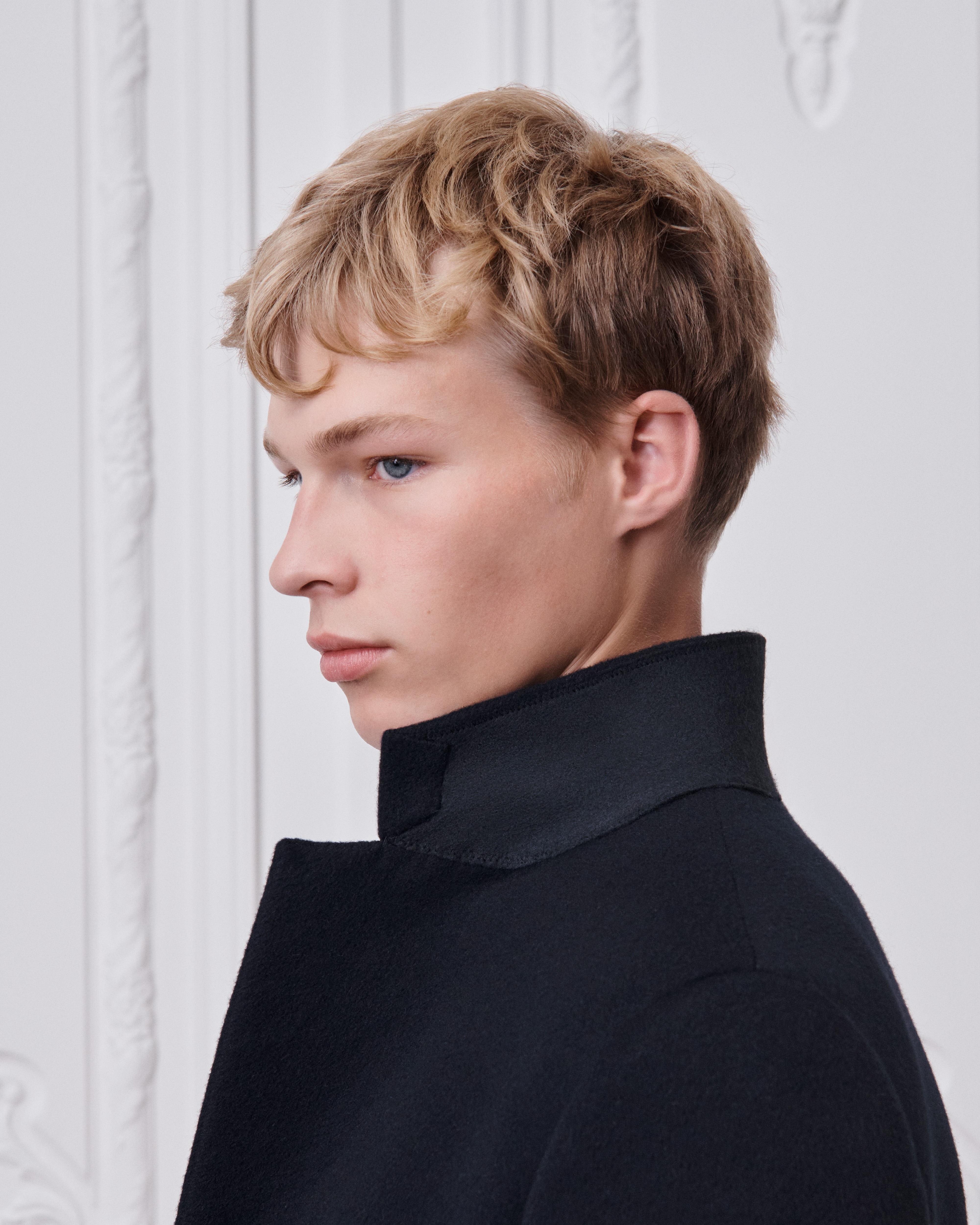 Dior Icons Coat Double-Faced Blue Virgin Wool and Cashmere E04