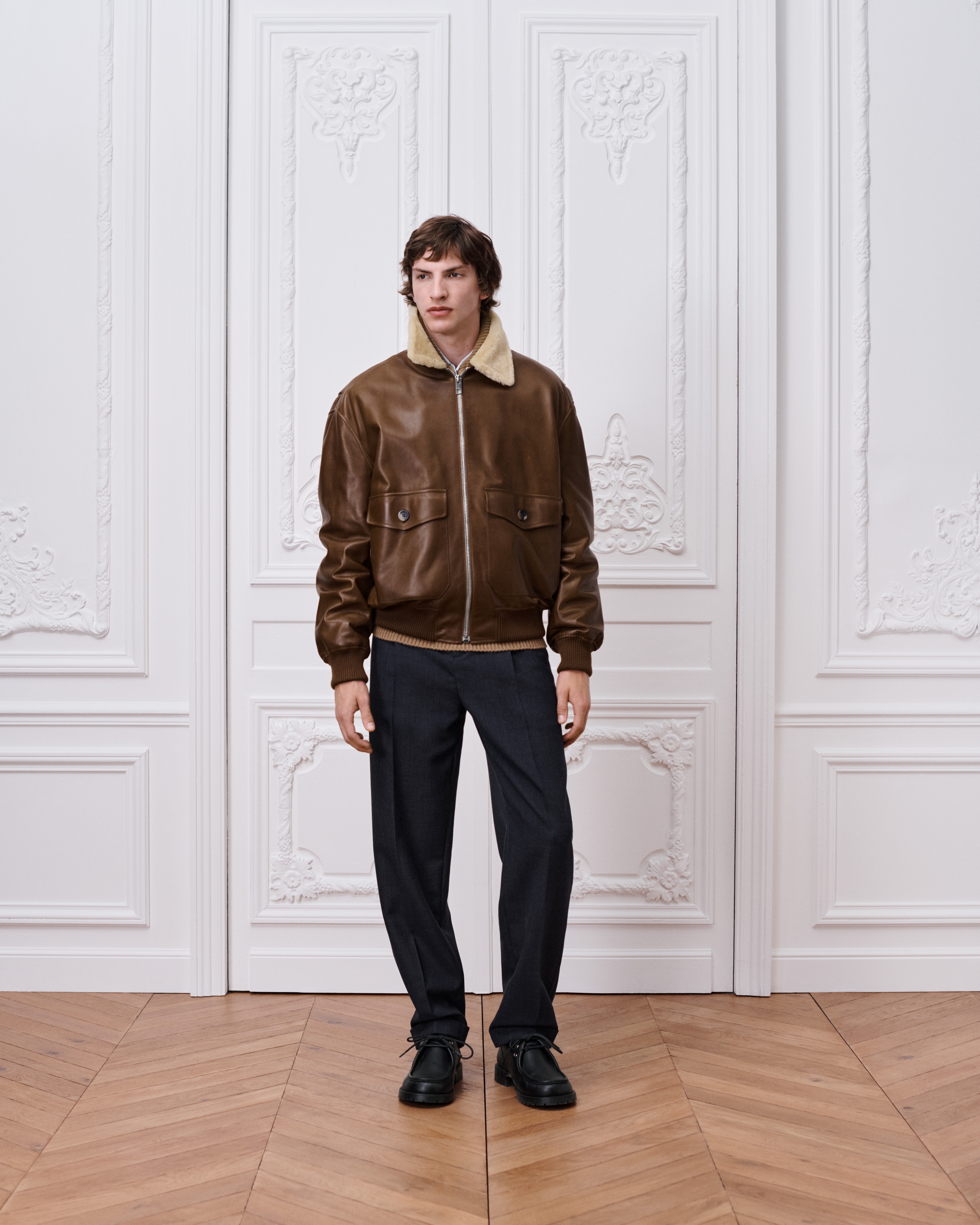 Aviator Jacket Brown Calfskin E02