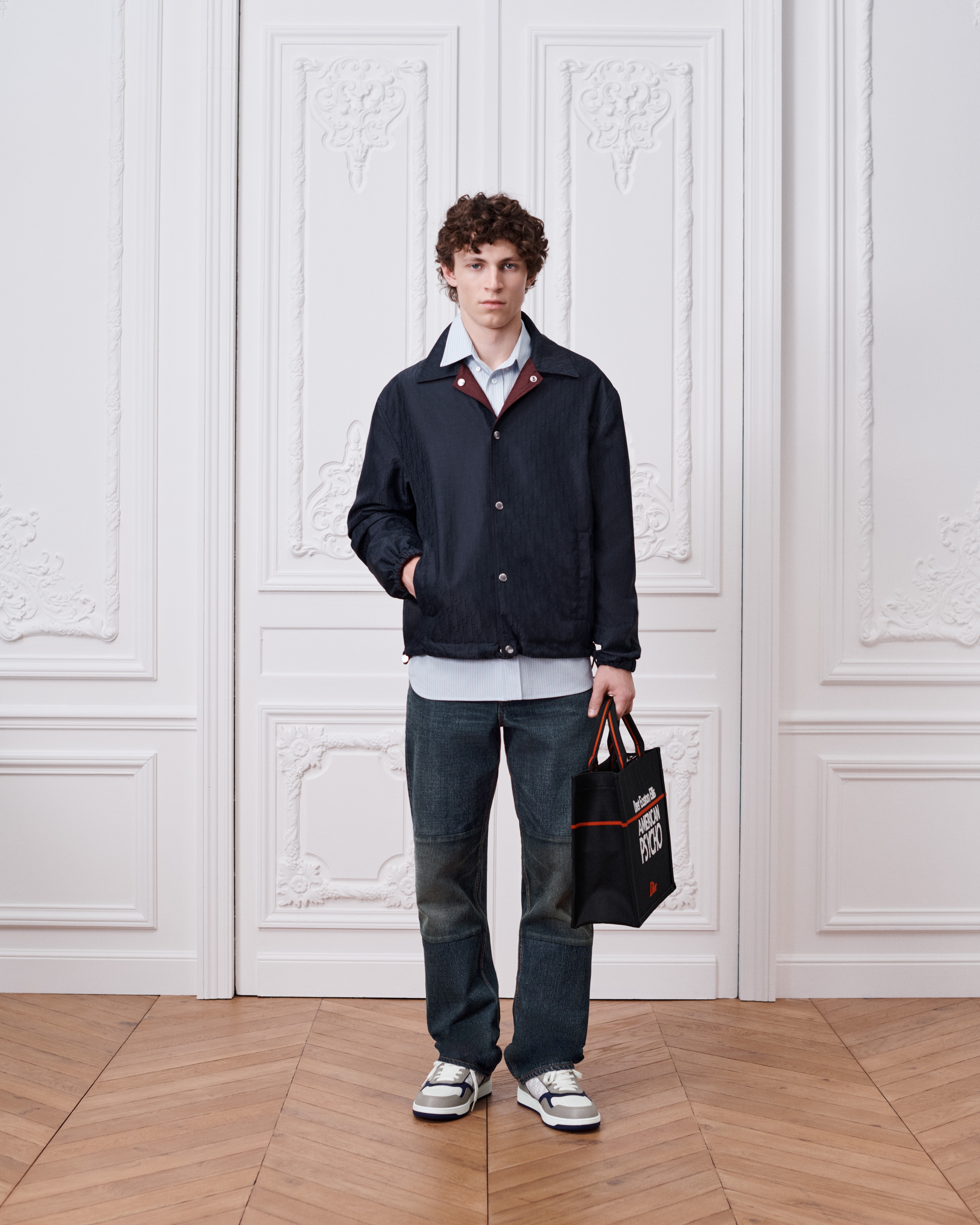 Dior Oblique Reversible Jacket Red and Navy Blue Technical