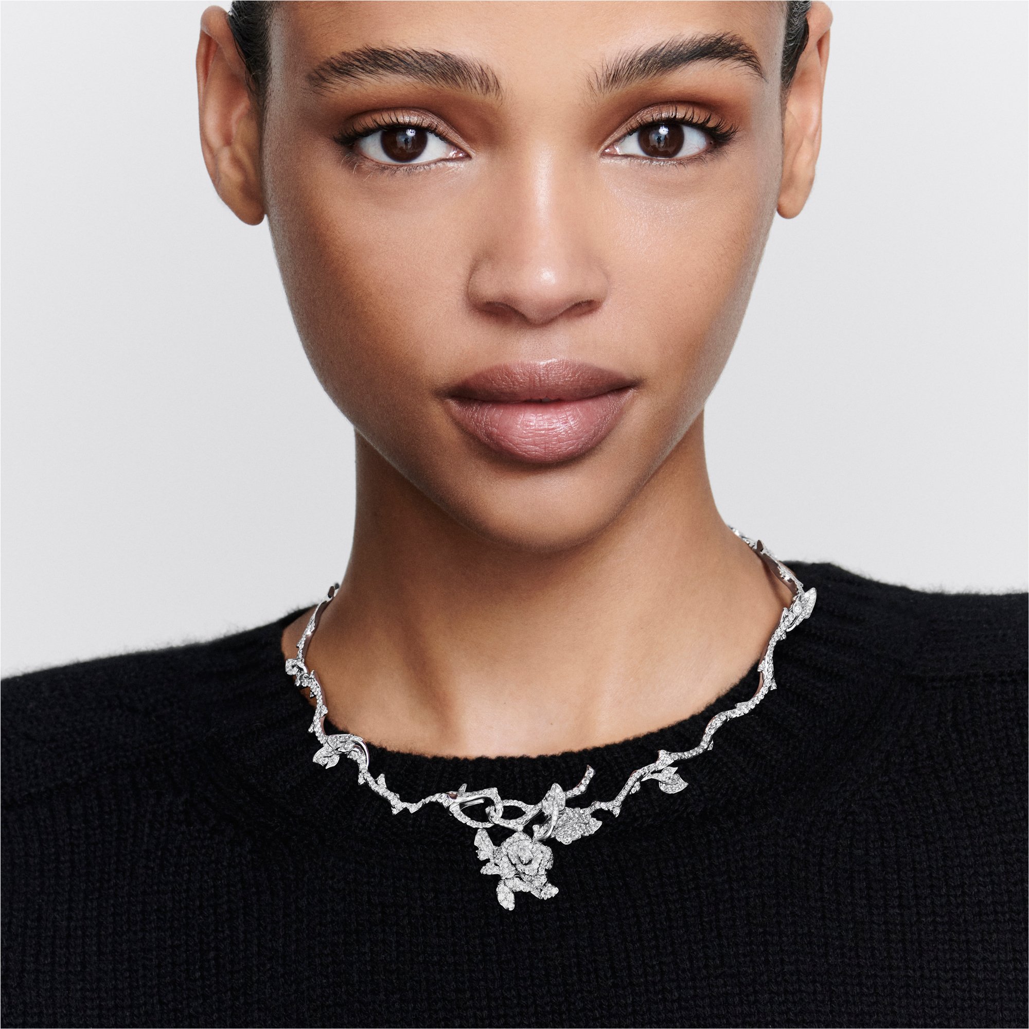 Rose Dior Bagatelle Necklace White Gold and Diamonds DIOR