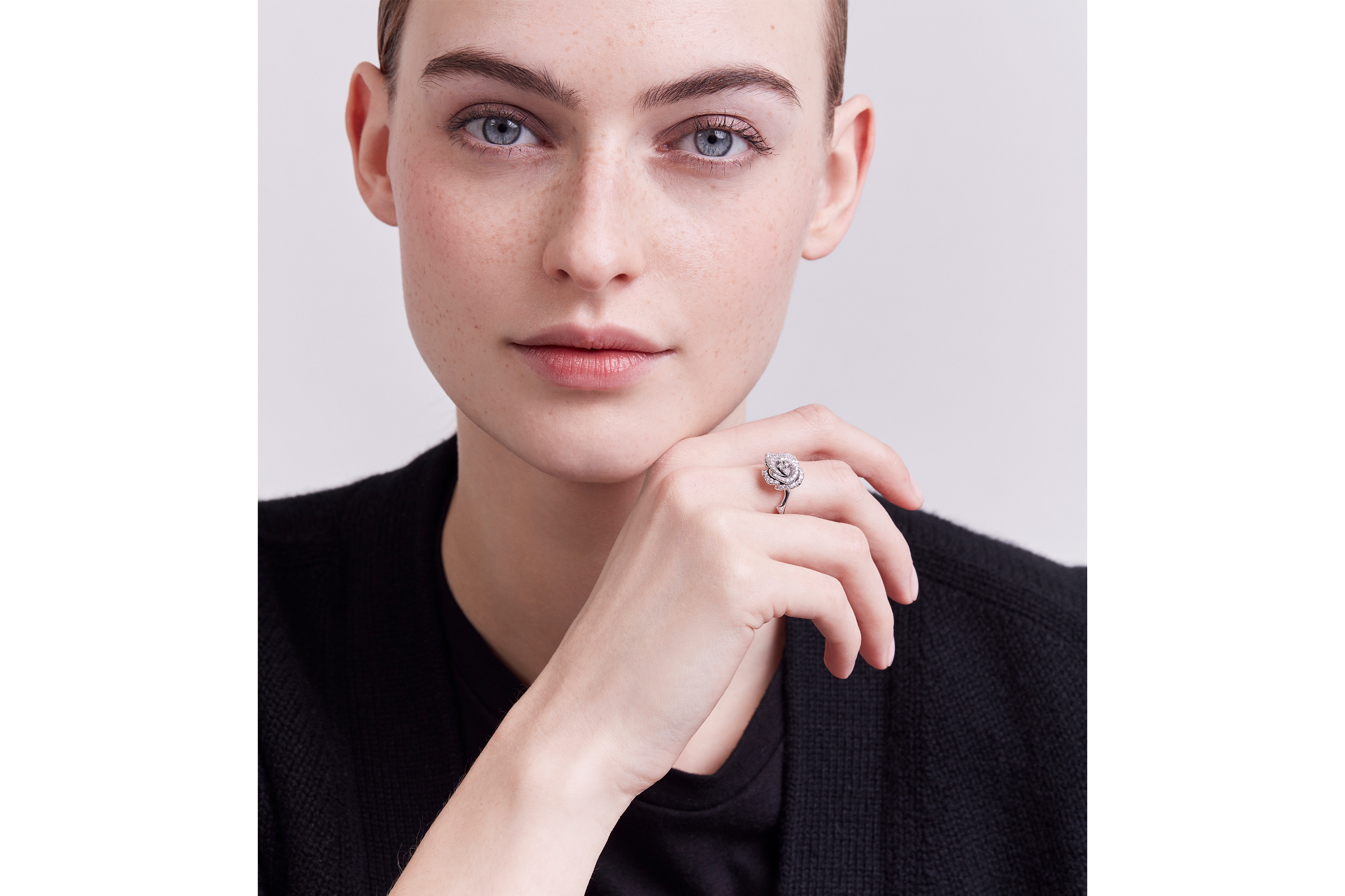 Kleiner Rose Dior Bagatelle Ring Weißgold und Diamanten | DIOR