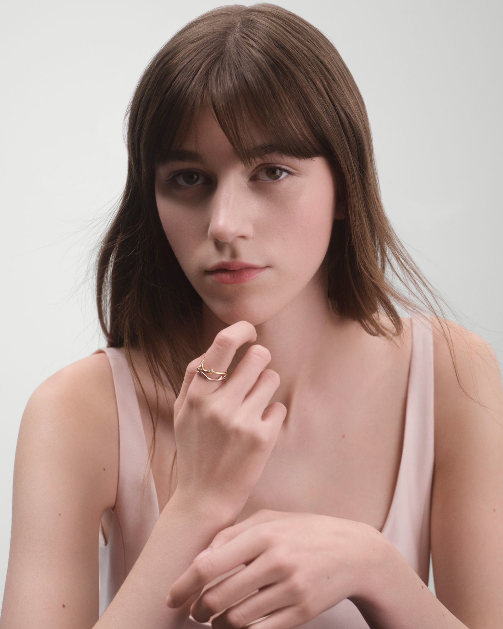 Bois de Rose Ring Pink Gold and Diamonds E01