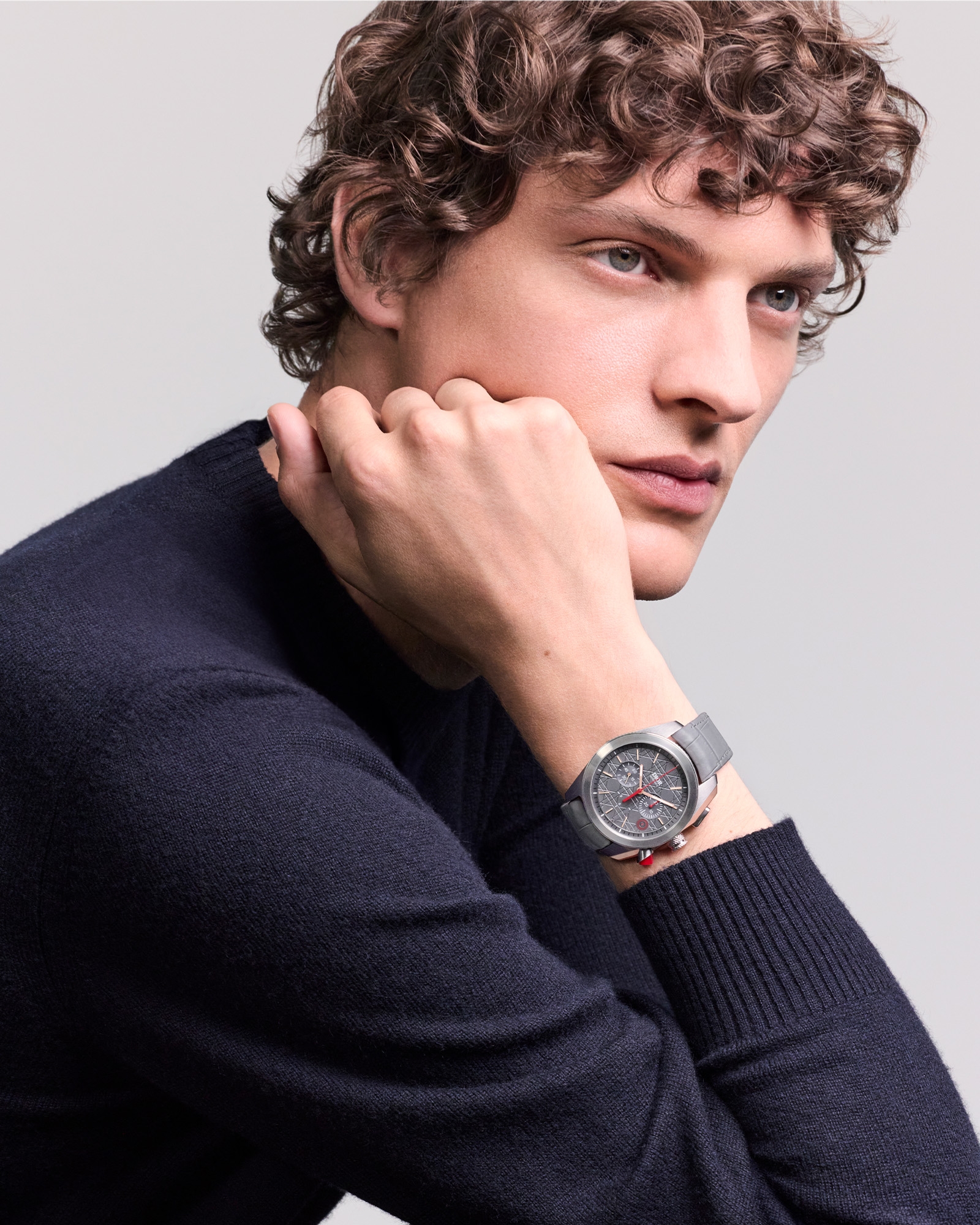 Look Chiffre Rouge Ø 41 MM, Automatic, Chronograph, Steel, Pink Gold Bumper E01